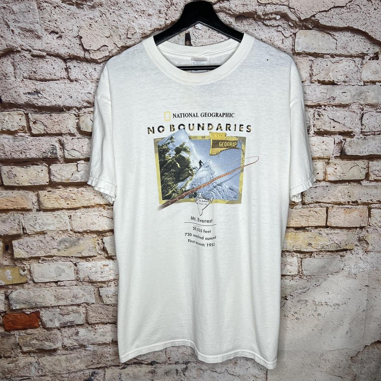 Vintage National Geographic Mt Everest T Shirt... - Depop