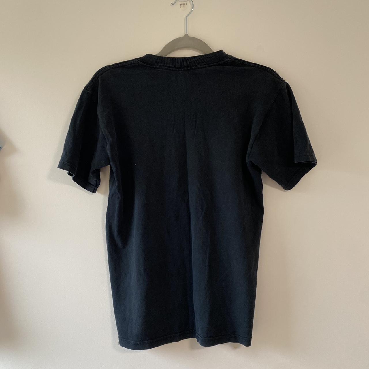 Gildan Men's Navy and Yellow T-shirt | Depop