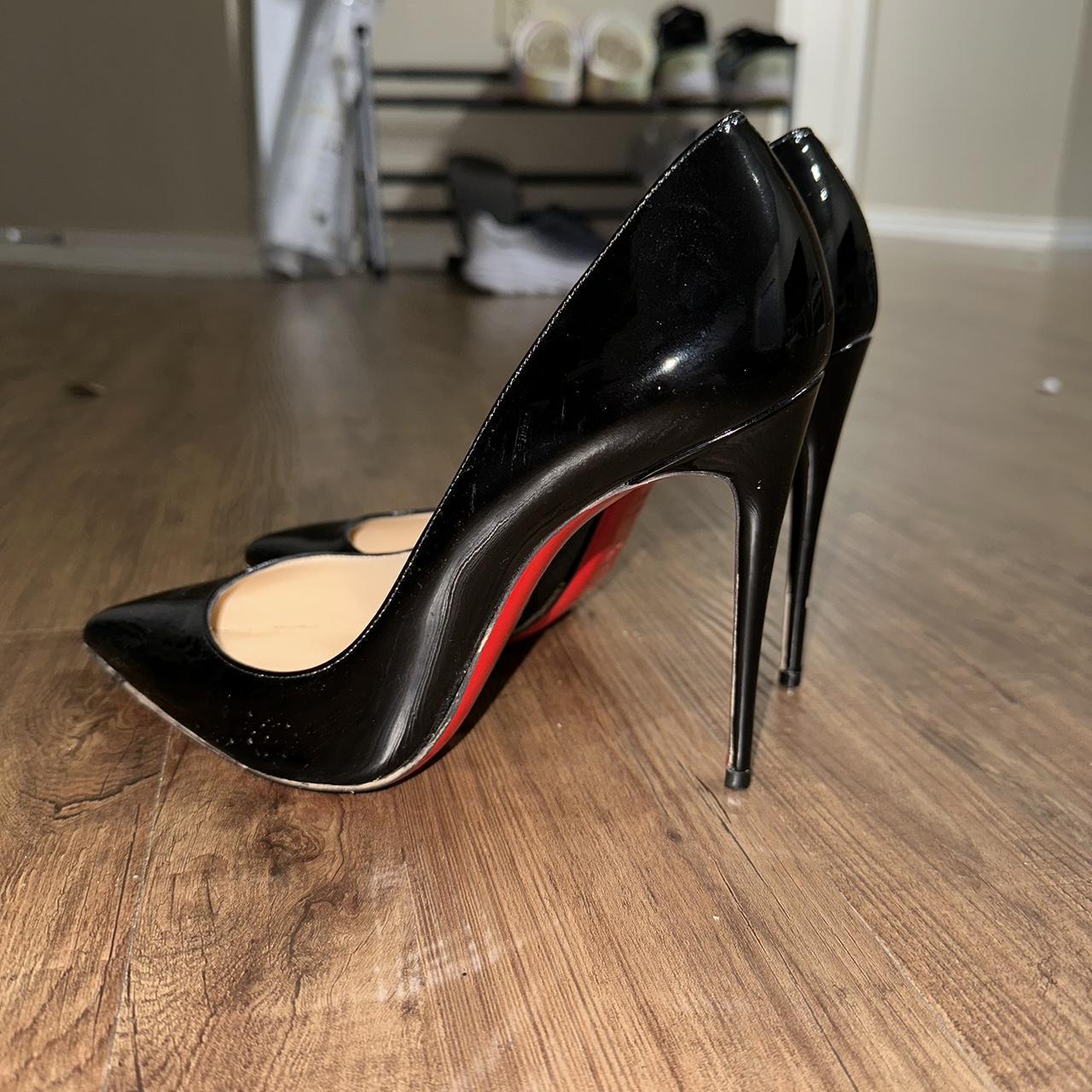 Simple black Christian Louboutin's size 38... - Depop