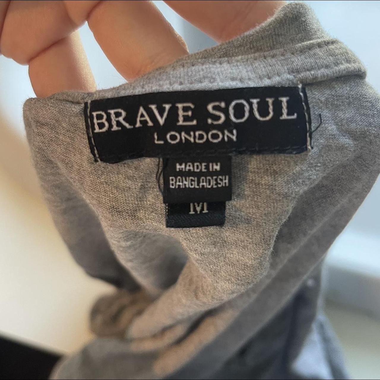 Brave Soul Women's Grey T-shirt (2)