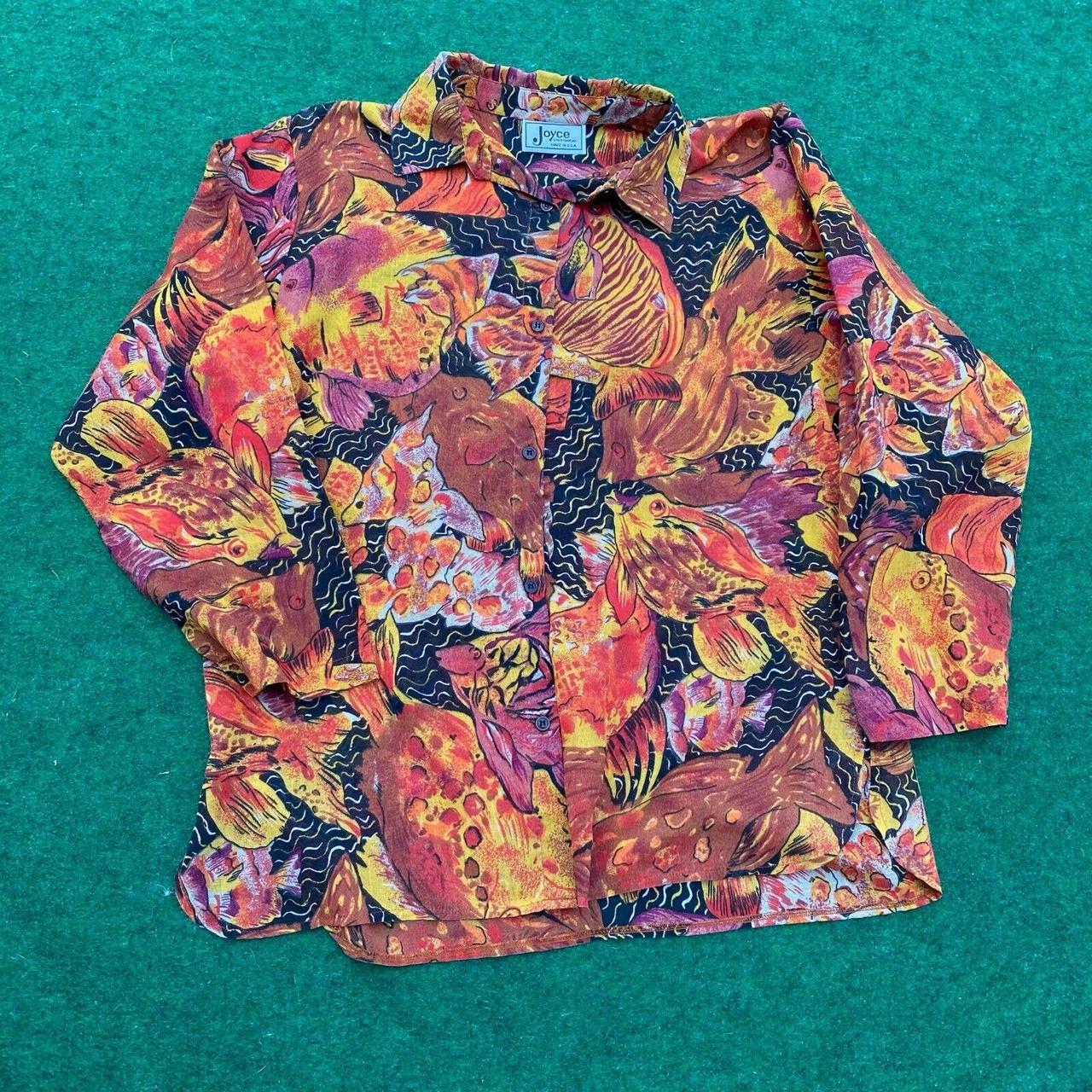 Vintage oversized Hawaiian shirt with long sleeves. - Depop