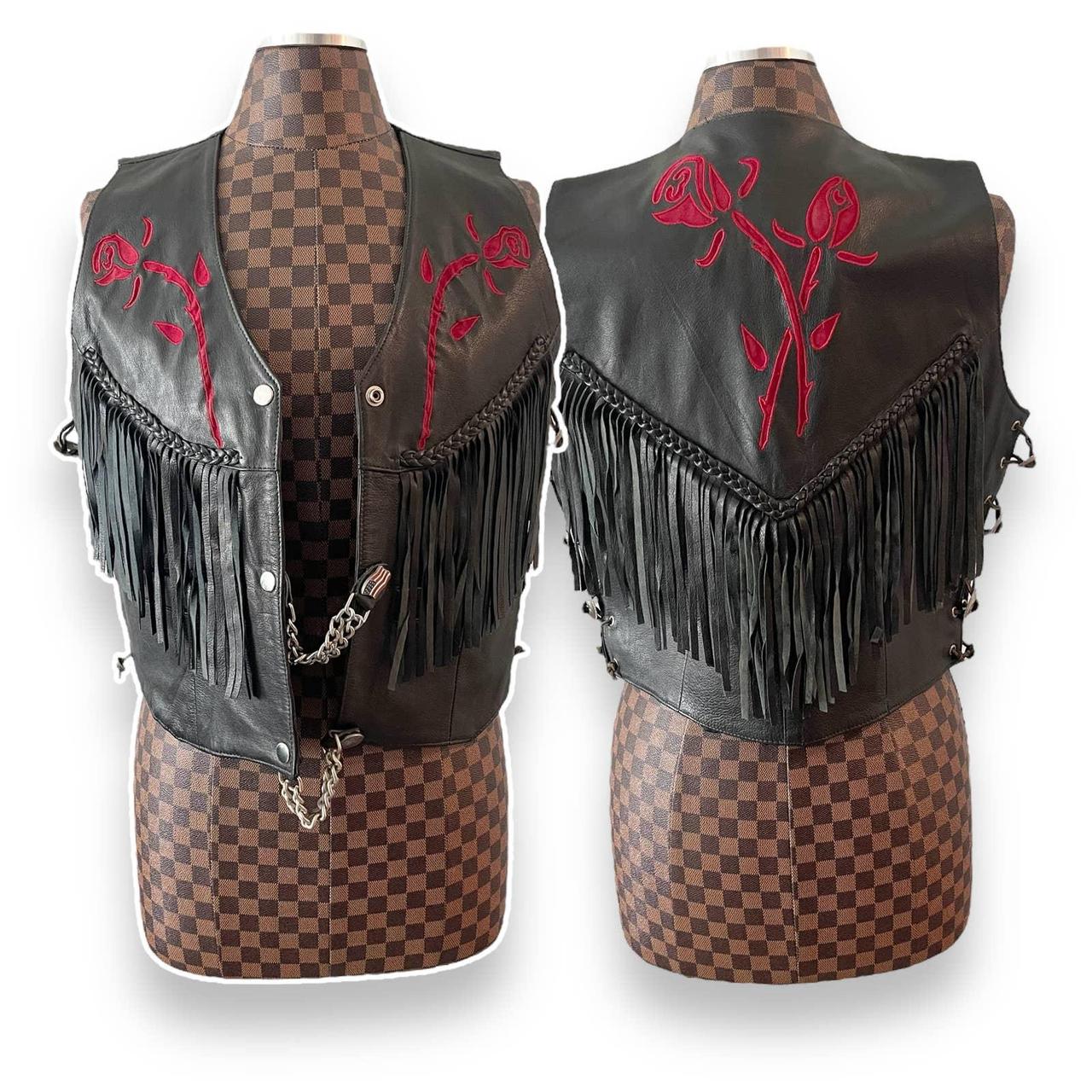 Louis Vuitton Women's Zip Up Gilet Vest Studded Leather