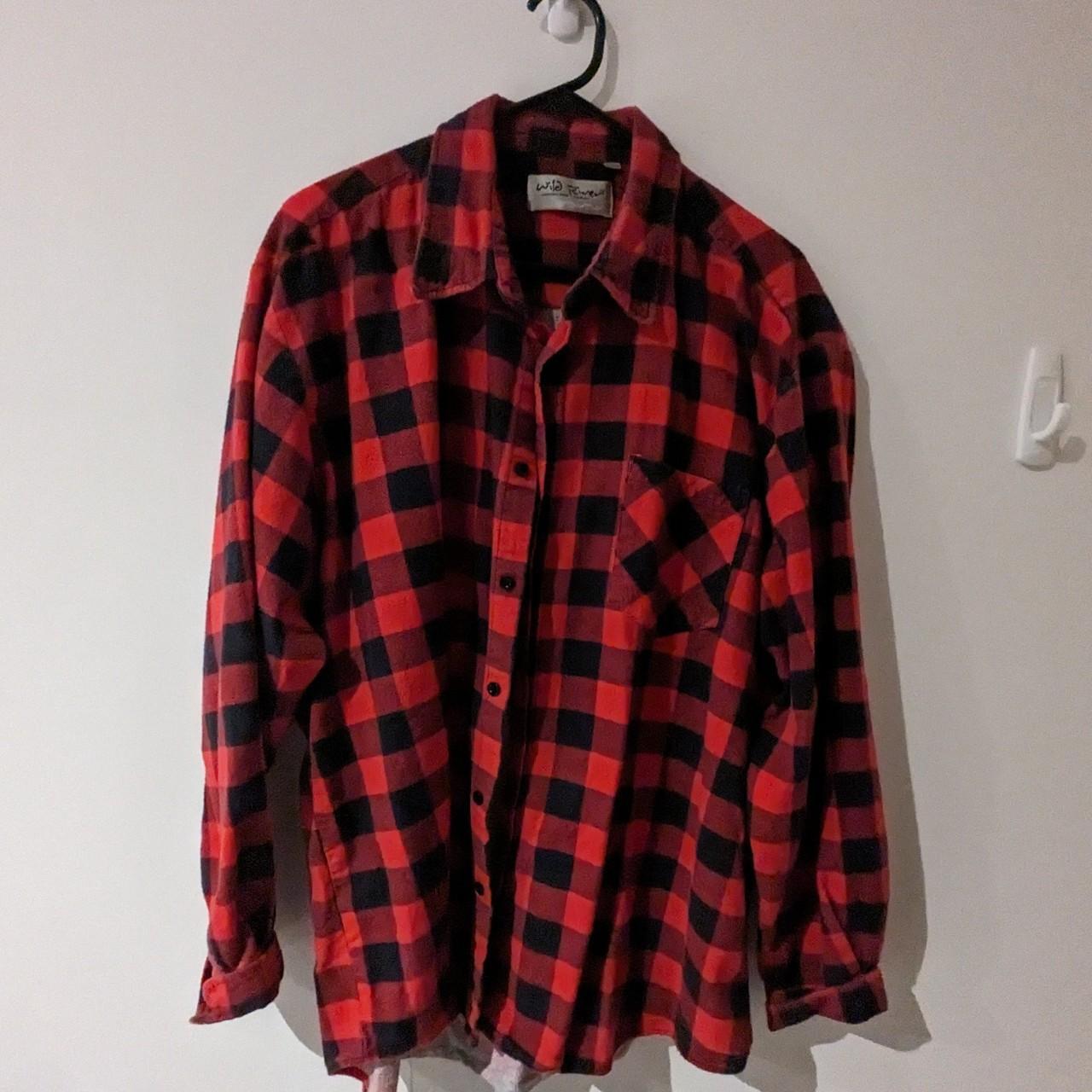 Black and Red Flannel Shirt. Size 3XL My... - Depop