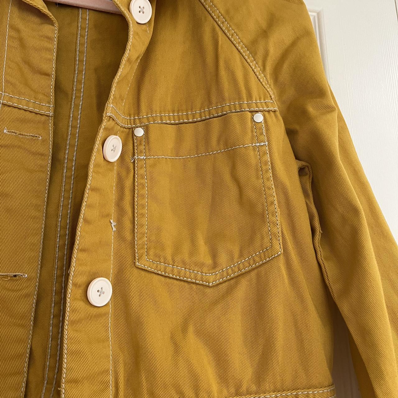 Zara mustard yellow denim jacket, size XS zara... Depop