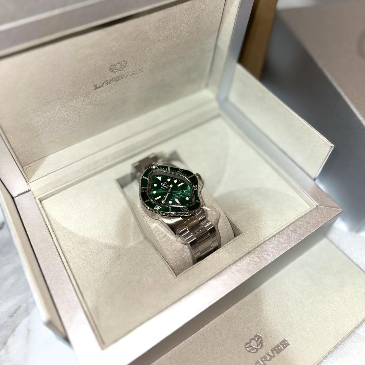 LAARVEE PEA001 Green Bezel - Green Dial Brand new... - Depop