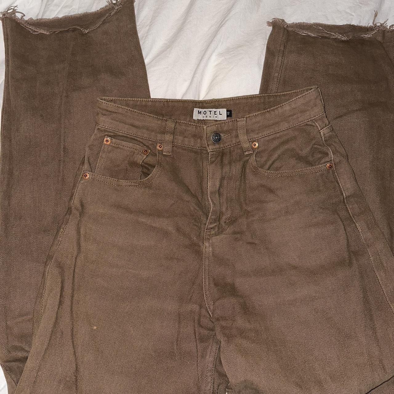 Motel Women's Brown Jeans Depop