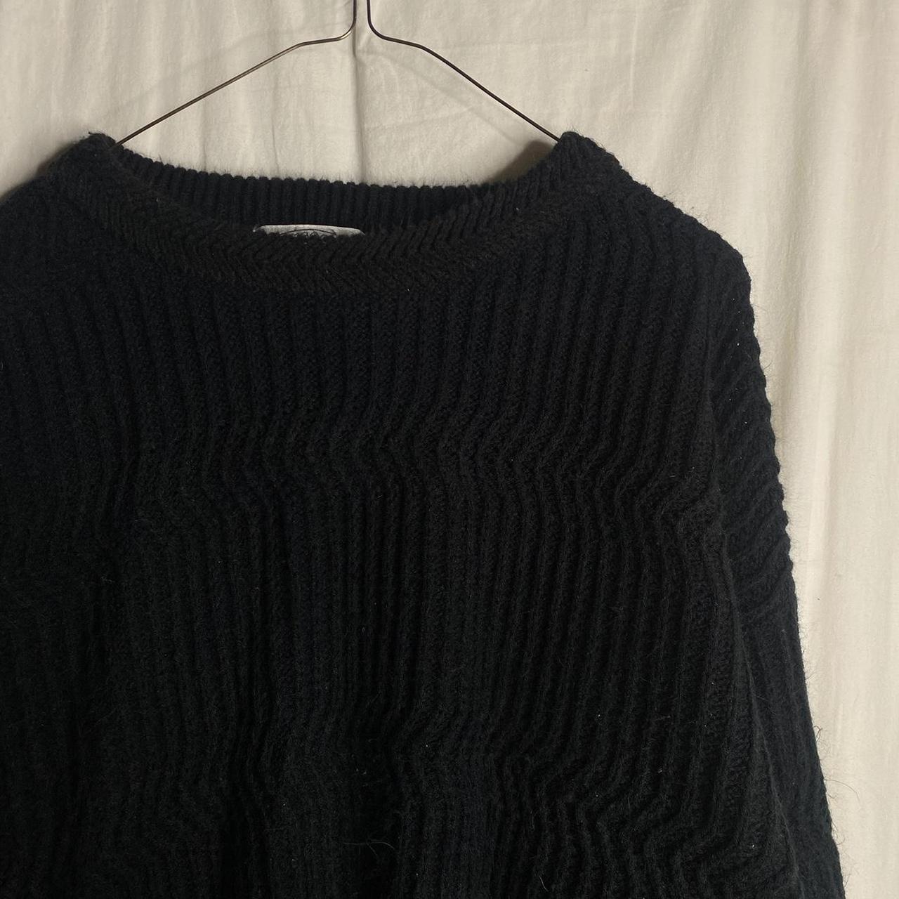 Vintage 90s black knit sweater! Tagged 2x with a... - Depop