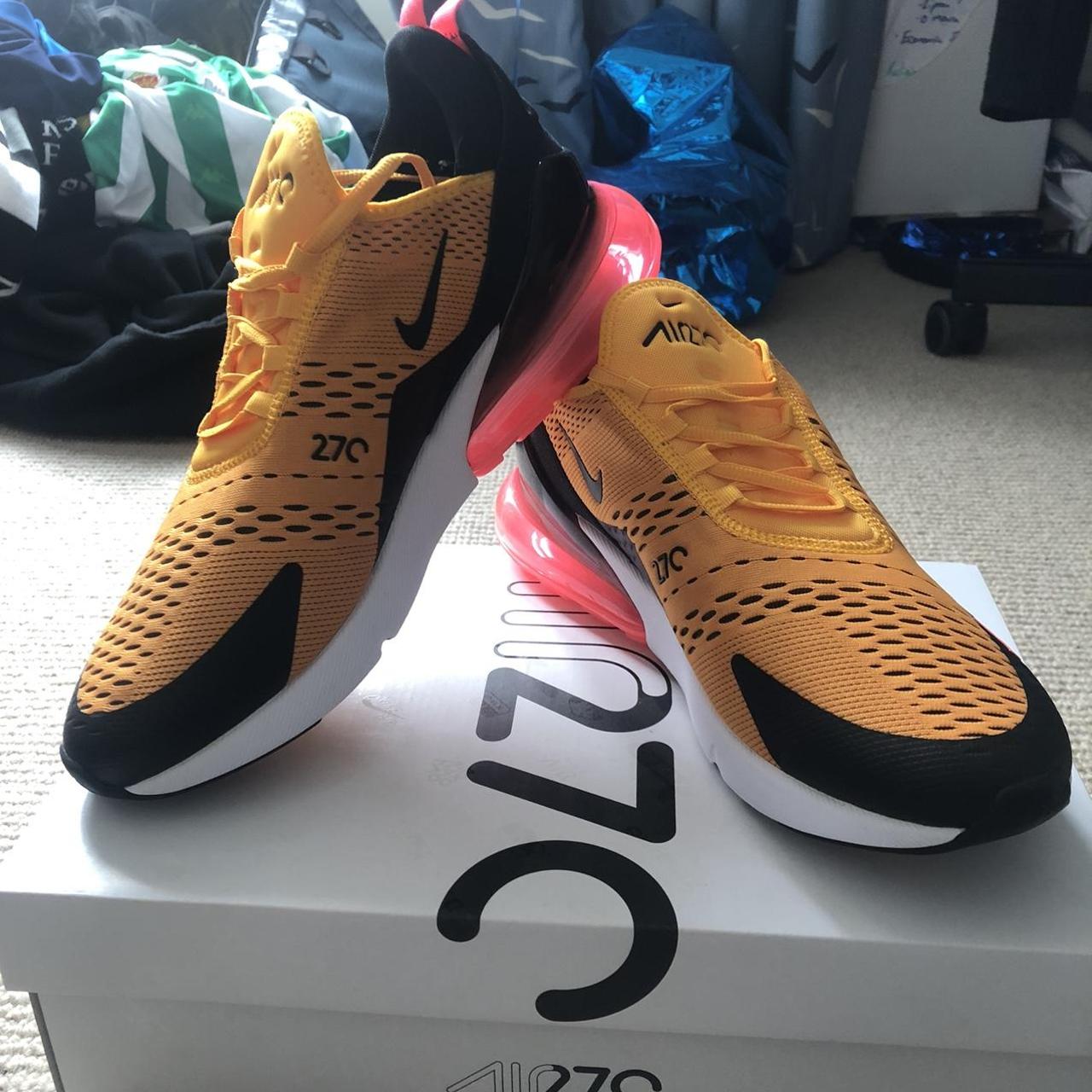 nike pink and yellow trainers