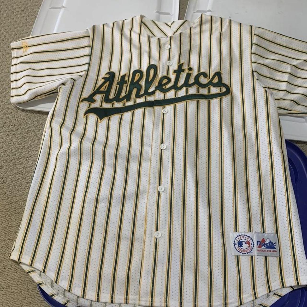 Oakland Athletics Pinstripe MLB Baseball Jersey by Majestic