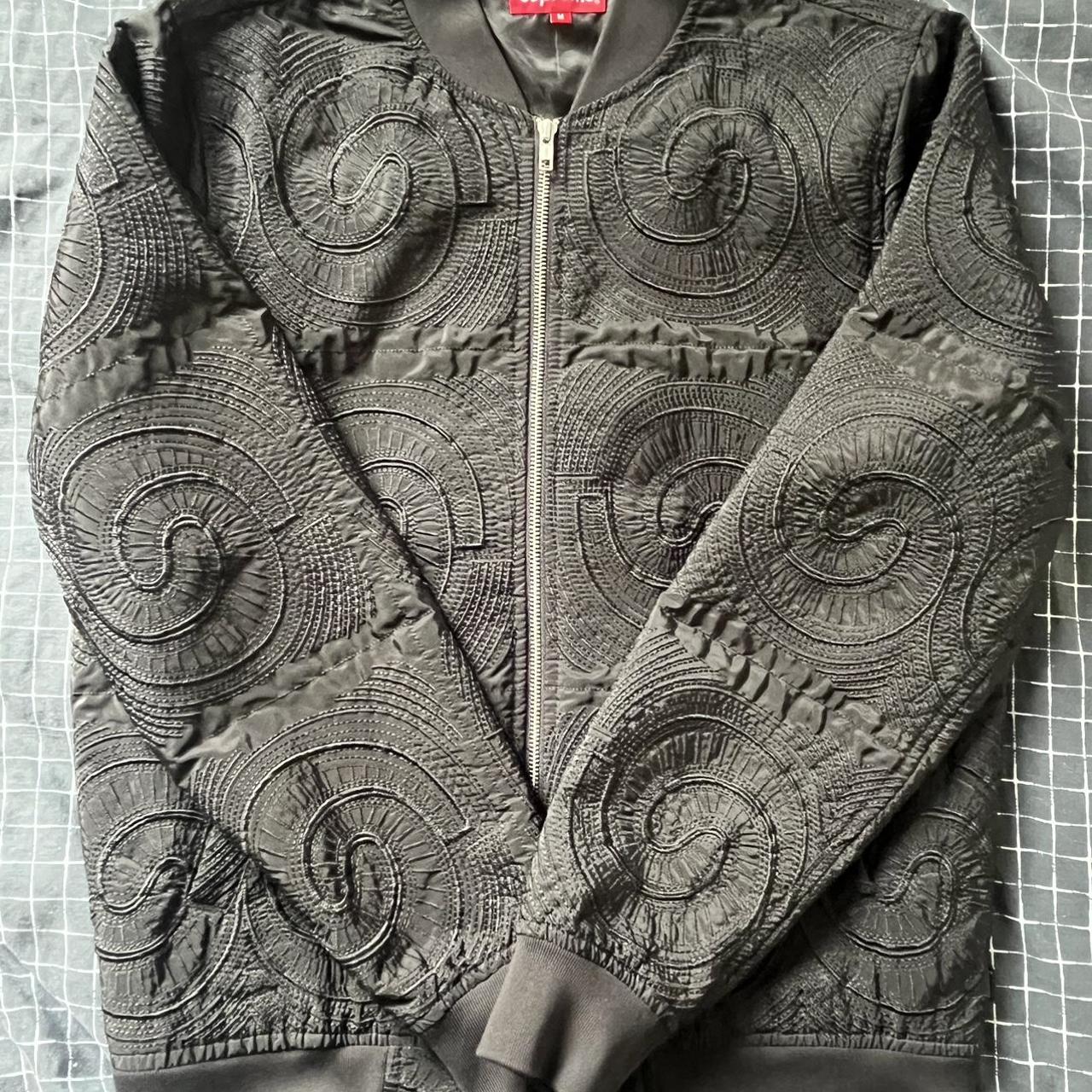 Supreme SS14 uptown bomber jacket. Amazing thread... - Depop
