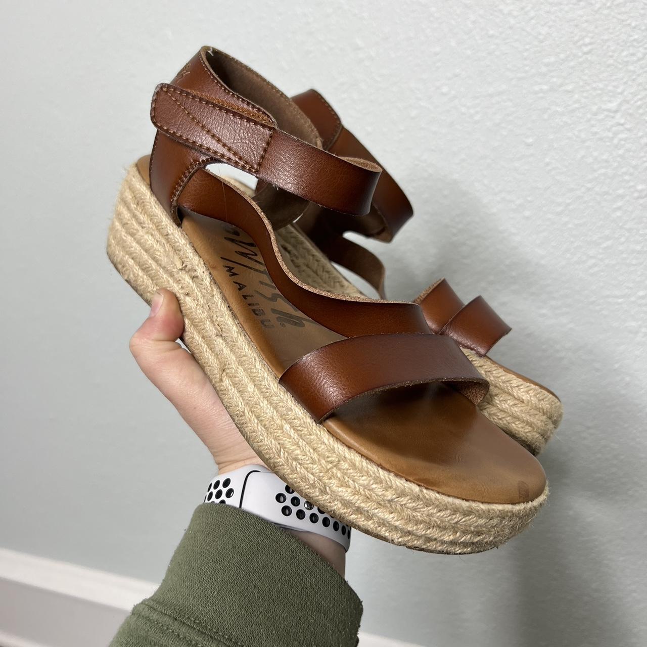 Blowfish Malibu Women's Brown Espadrilles | Depop