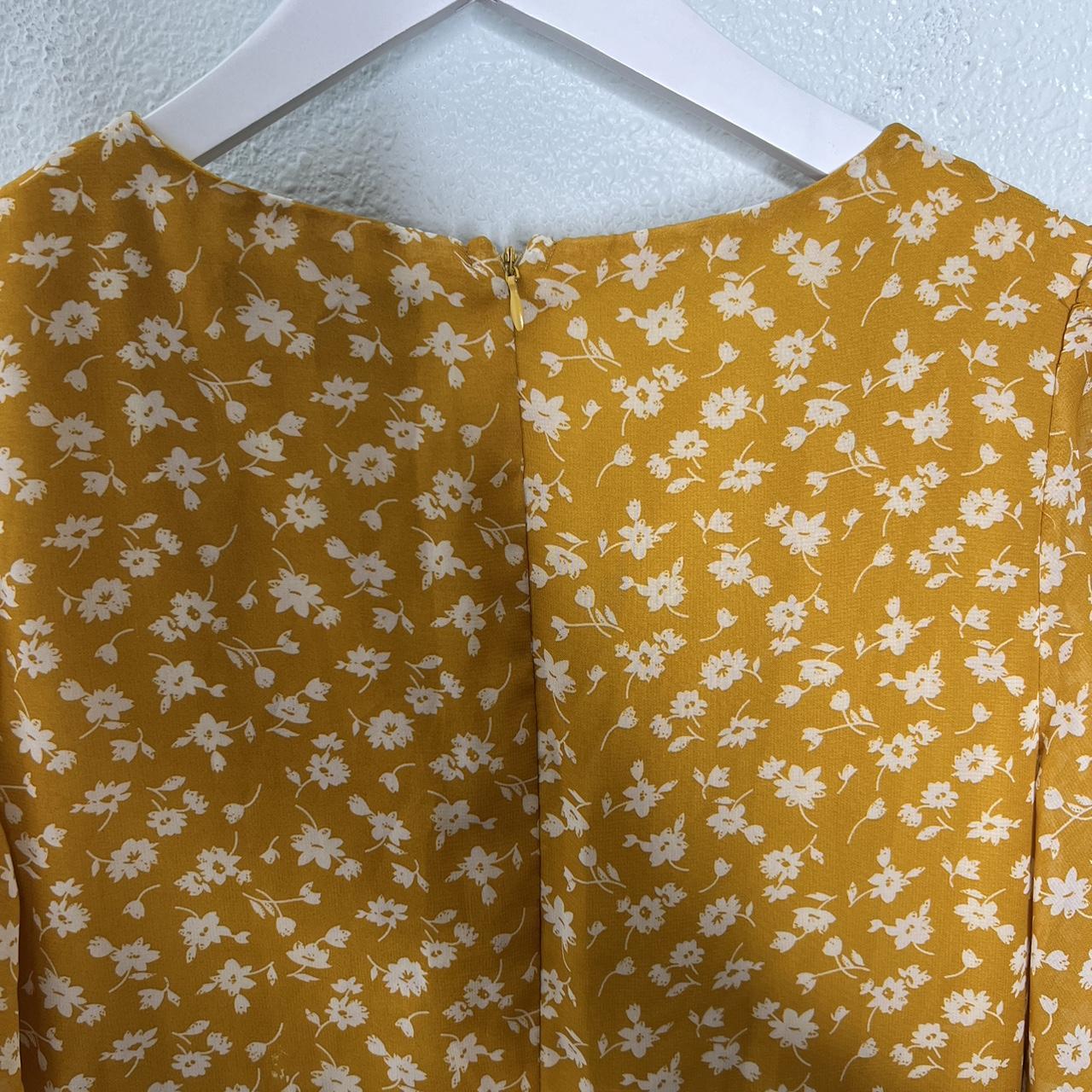 Lulus After Bloom Delight Golden Yellow Floral Print Depop