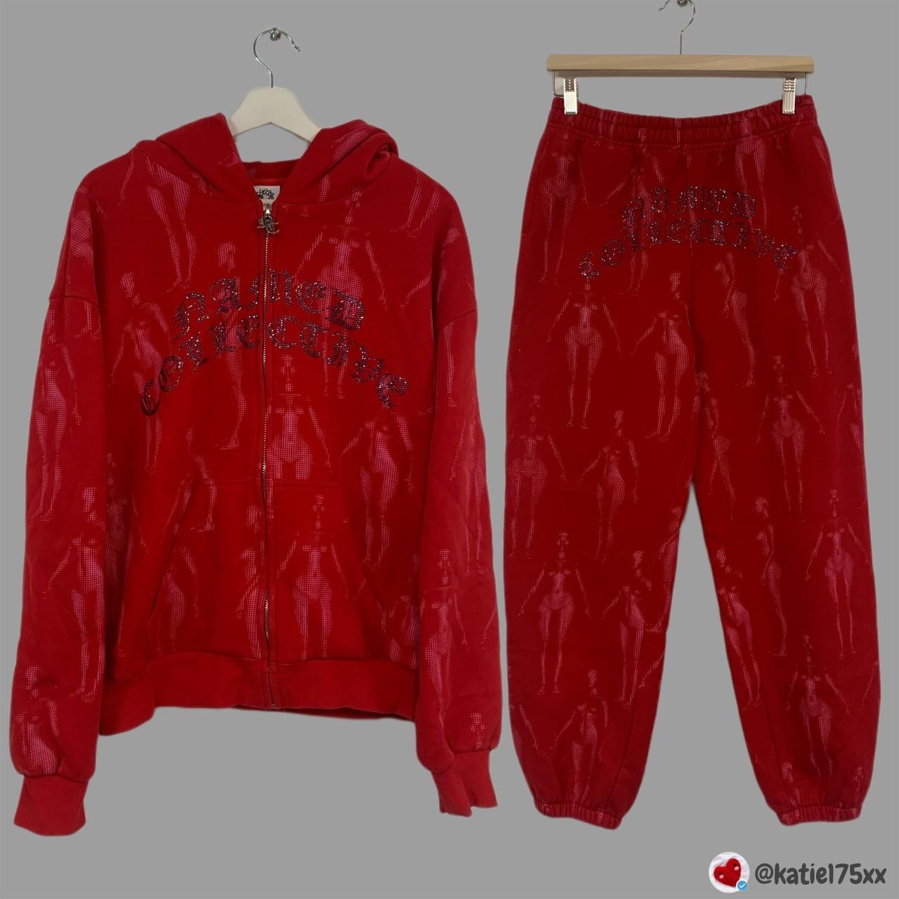 Named Collective Red Avatar Tracksuit S/M Hoodie is... - Depop