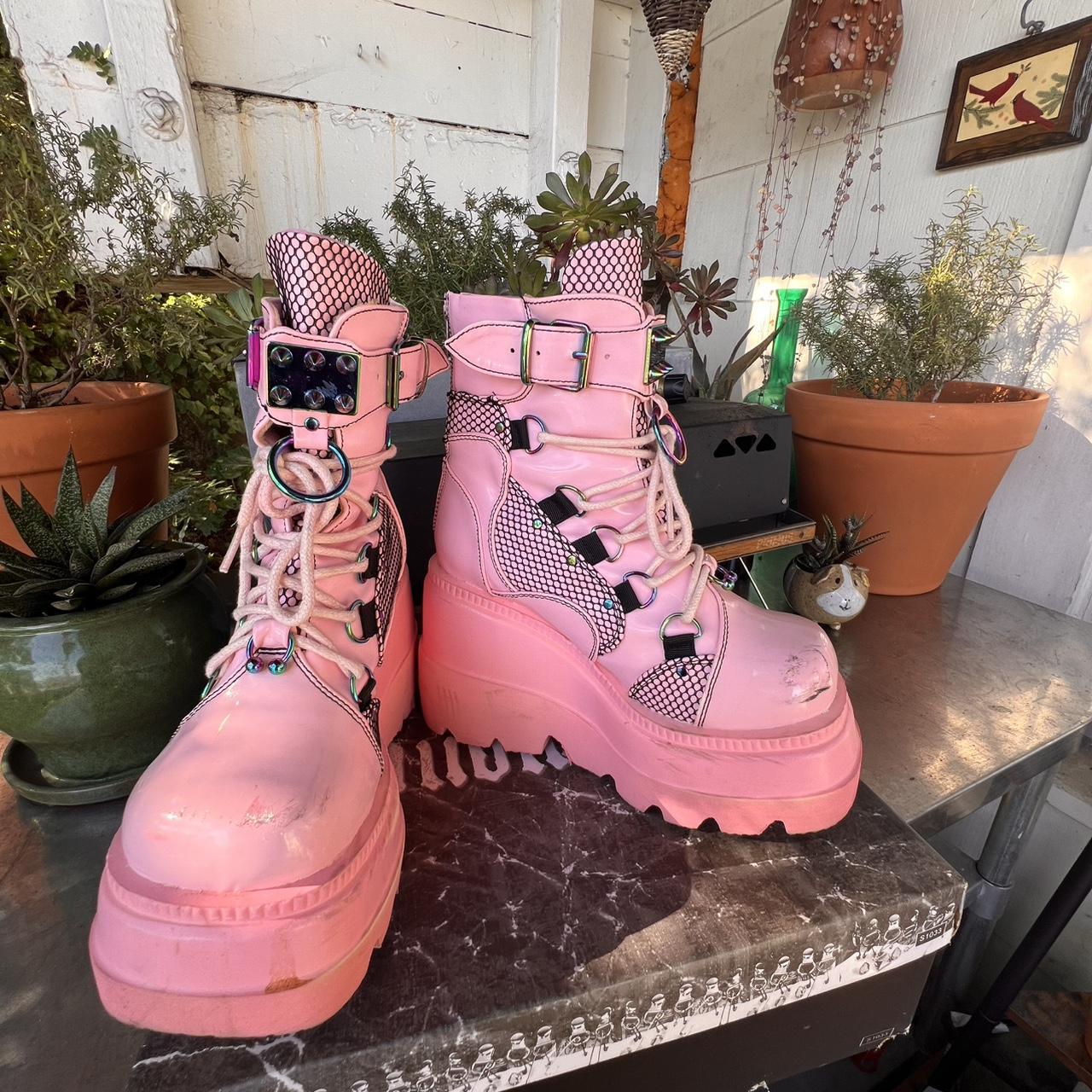 Demonia Women's Platform Boots - Pink - US 6 – De… - image 1