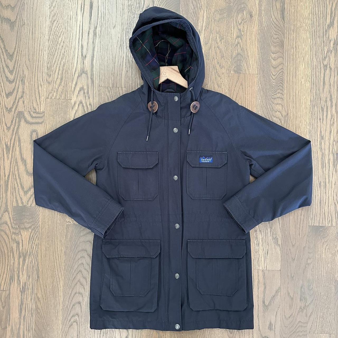 Penfield Kasson hooded navy blue parka jacket. In. Depop