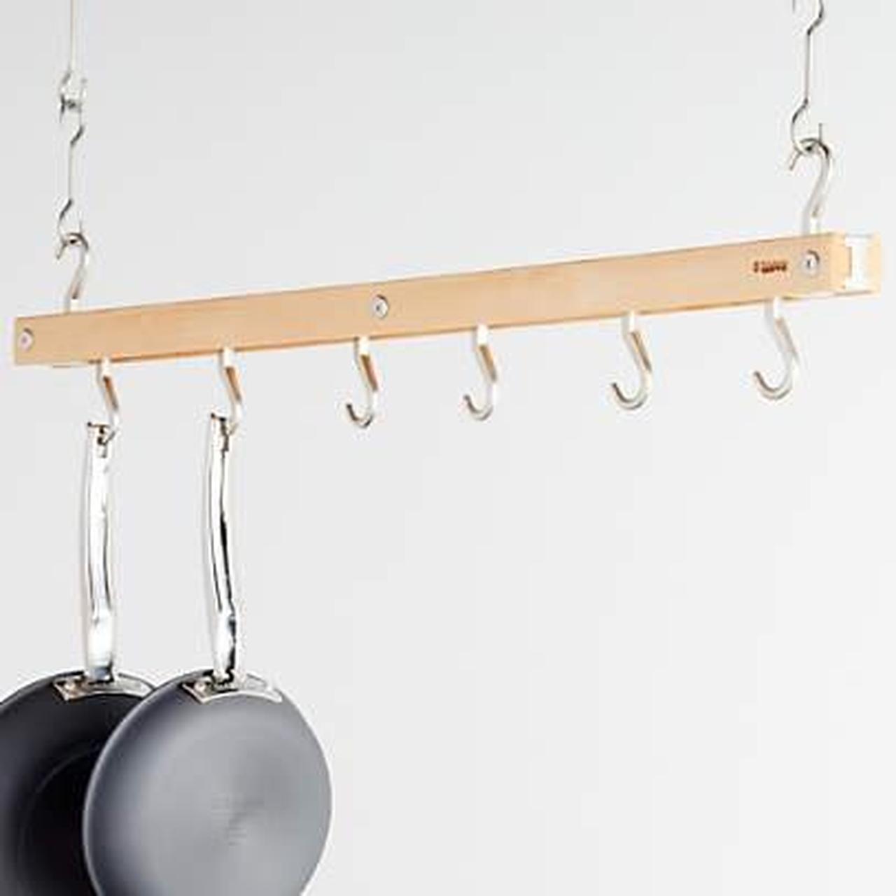 JK Adams Sur La Table Maple Hanging Bar on sale Pot Rack 36