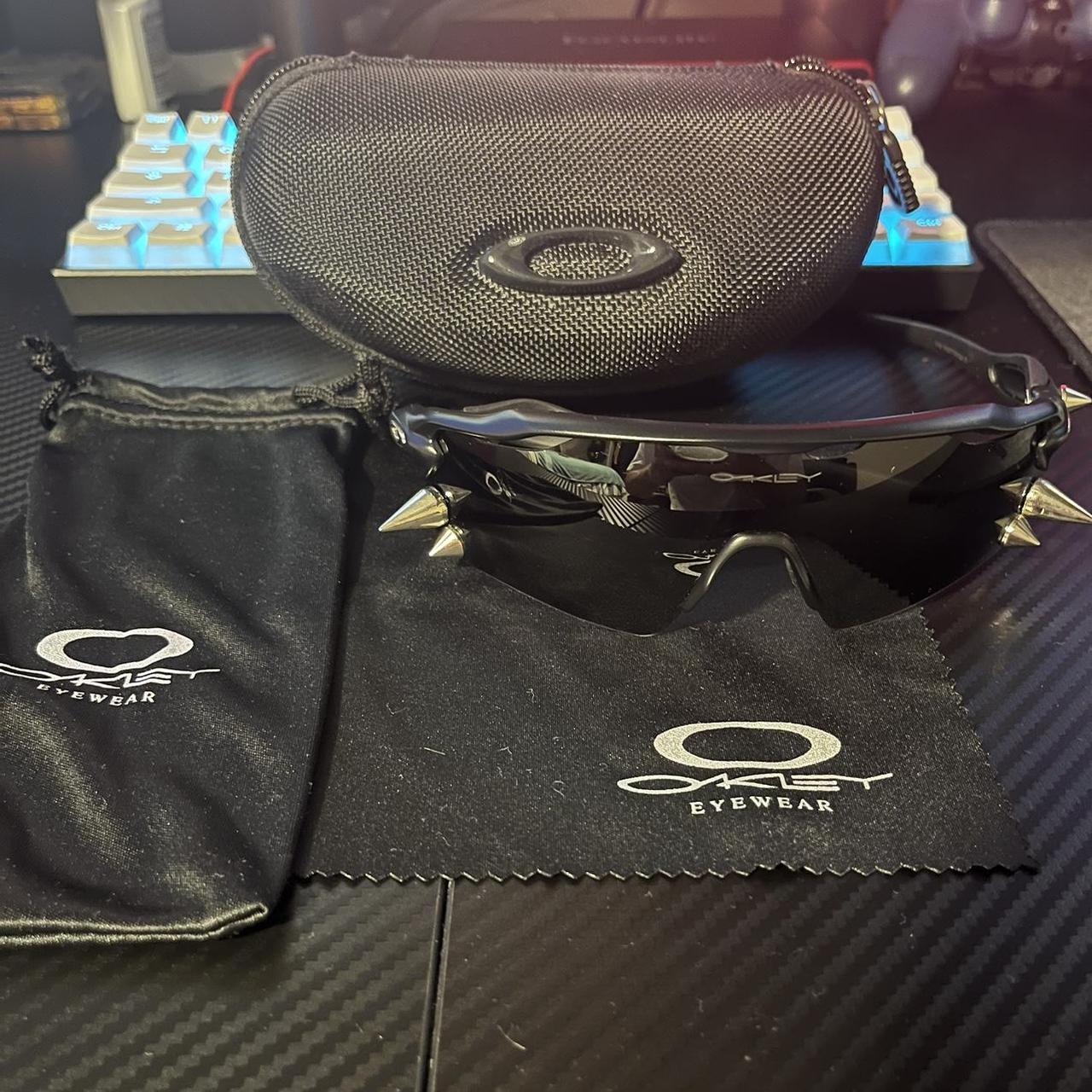 Oakley spiked radar ev sunglasses Vetements style... - Depop