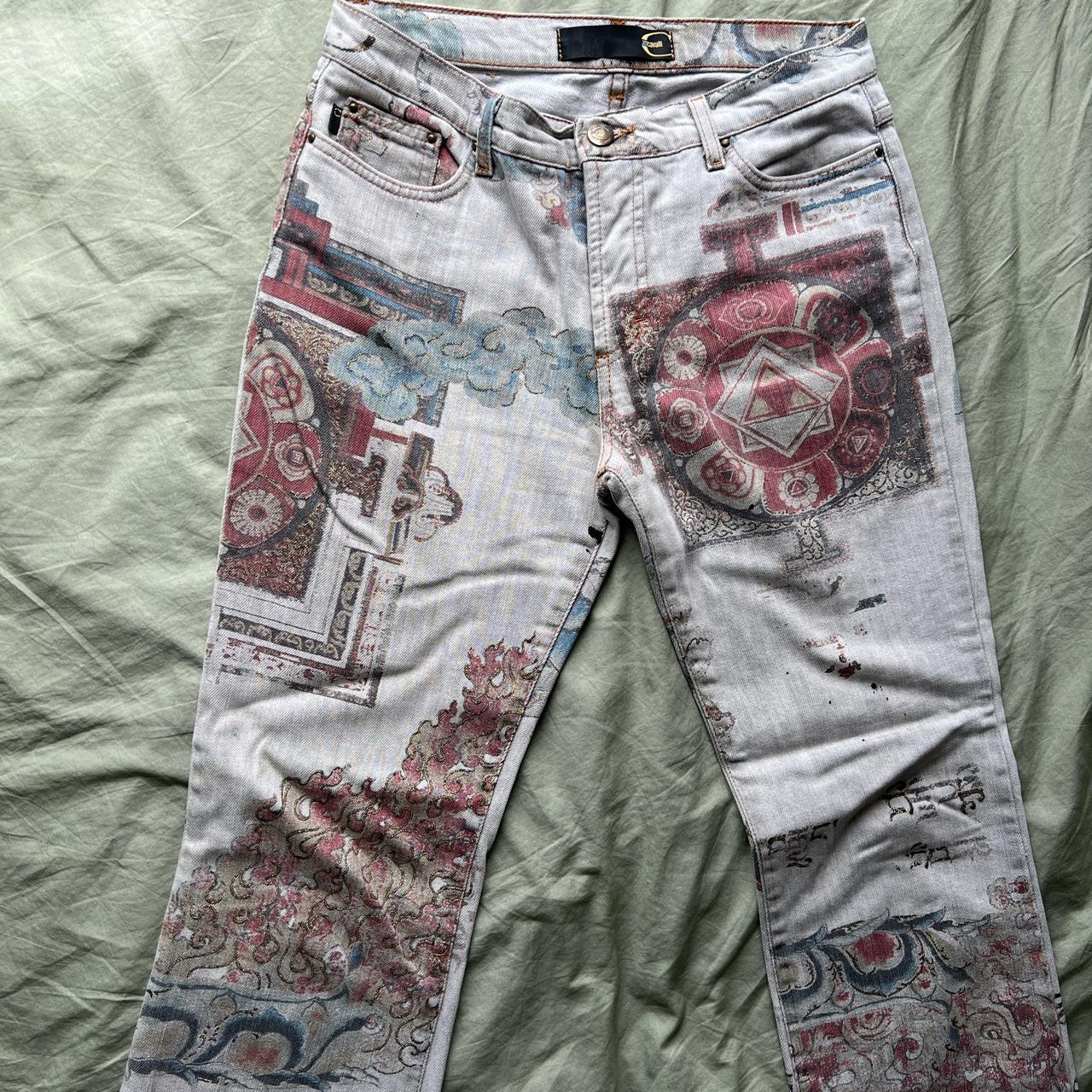 The most stunning Roberto Cavalli nihonga jeans from... - Depop