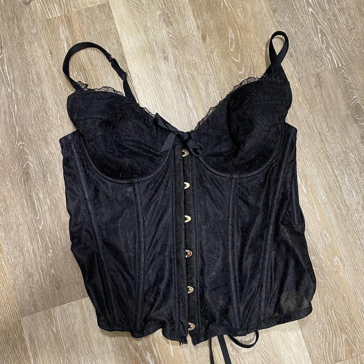 savage x fenty black lace corset no size tag but... Depop
