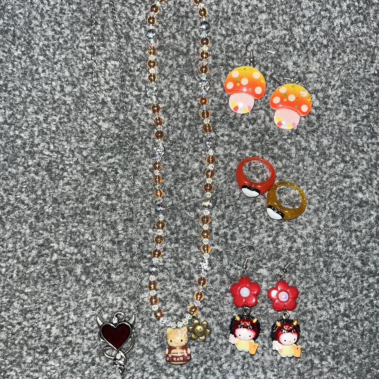 Red/ orange costume jewellery bundle Includes... Depop