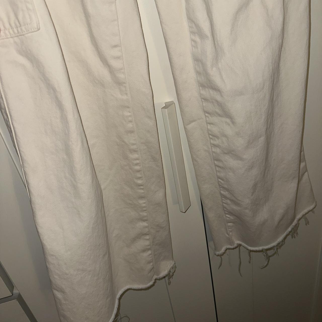 subdued white / cream low waist cargos size small,... - Depop