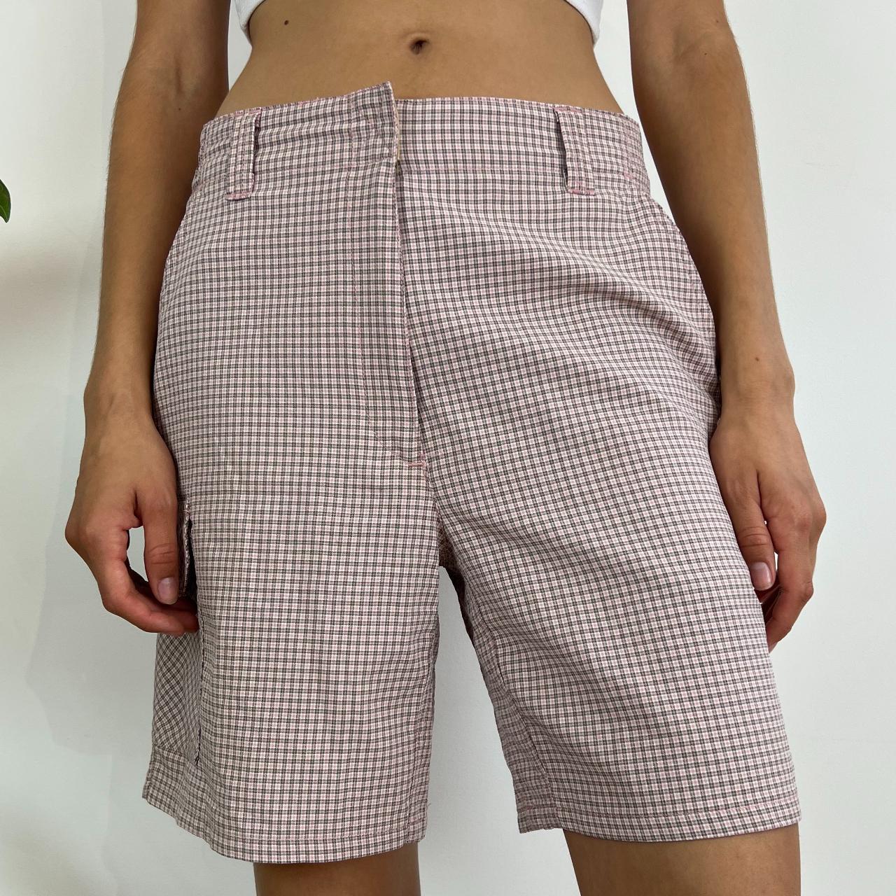 Sweetest 90s Pink Gingham Shorts By Californian Depop