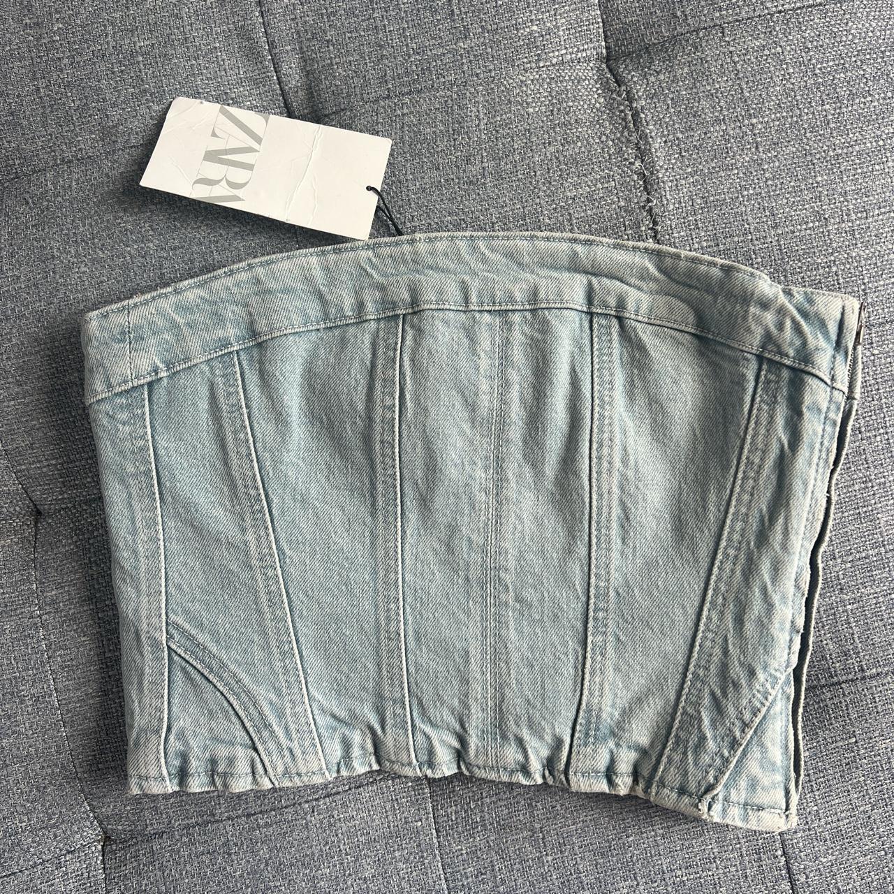 Selling blue corset top from Zara.