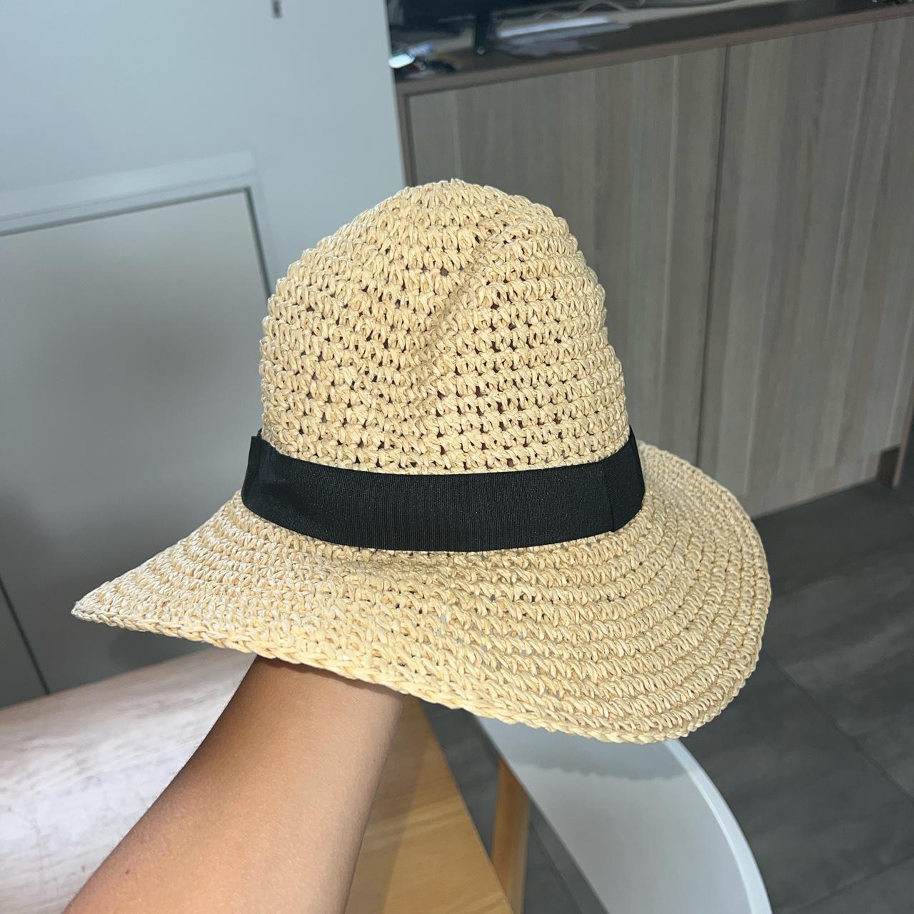 Zara crochet / straw hat - Never worn, size small /... - Depop