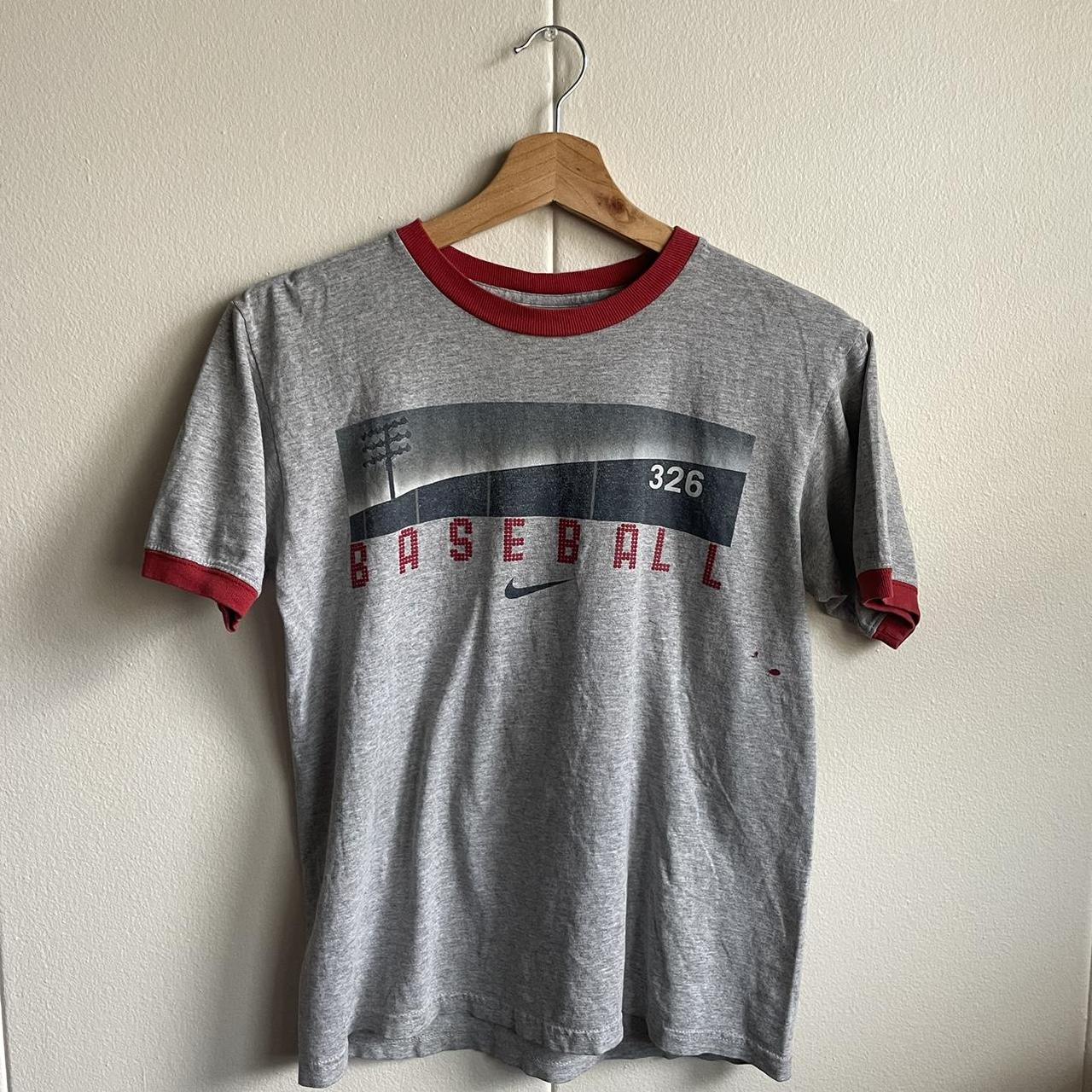 Nike, Shirts & Tops, Nike Baseball Tshirt Redgraywhite