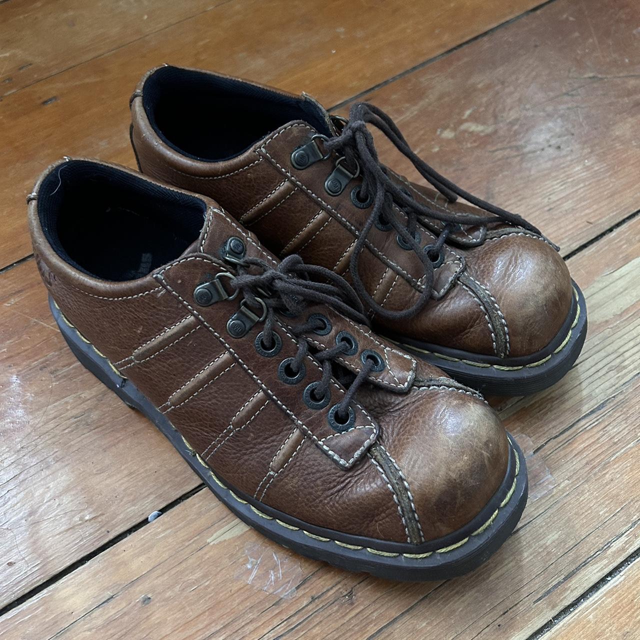 Vintage Made in England Brown Doc Marten Loafers NO... - Depop