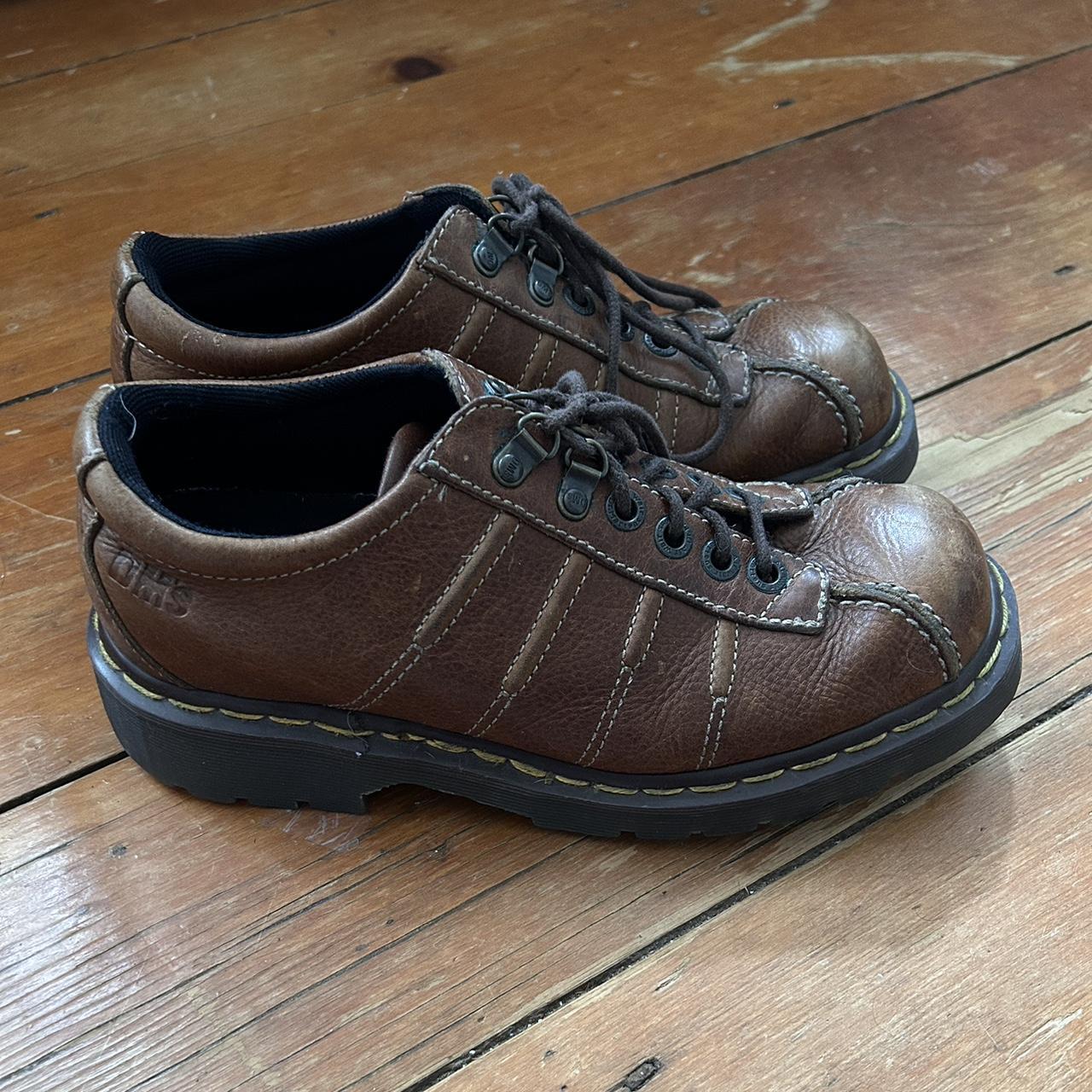 Vintage Made in England Brown Doc Marten Loafers NO... - Depop