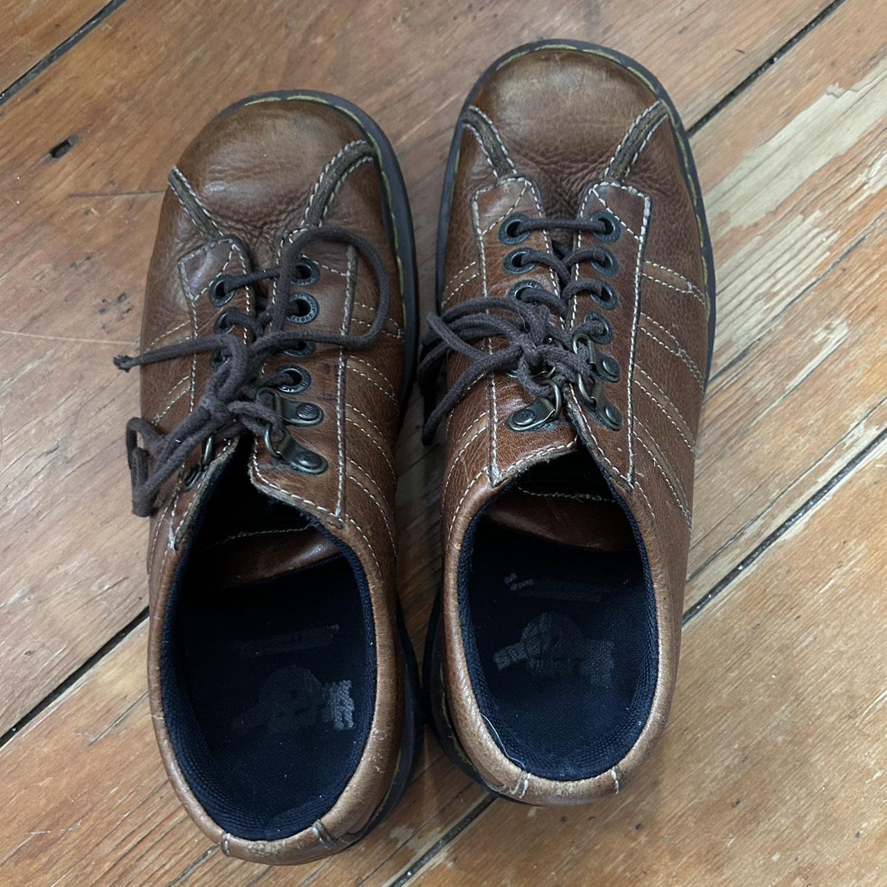 Vintage Made in England Brown Doc Marten Loafers NO... - Depop