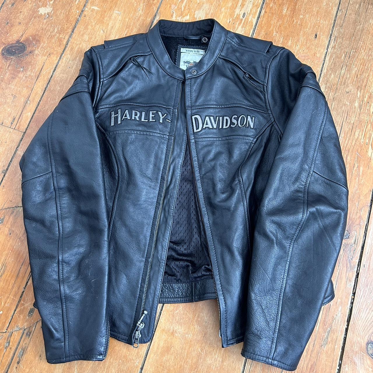 Harley Davidson FXRG Leather Jacket 5XL - Depop