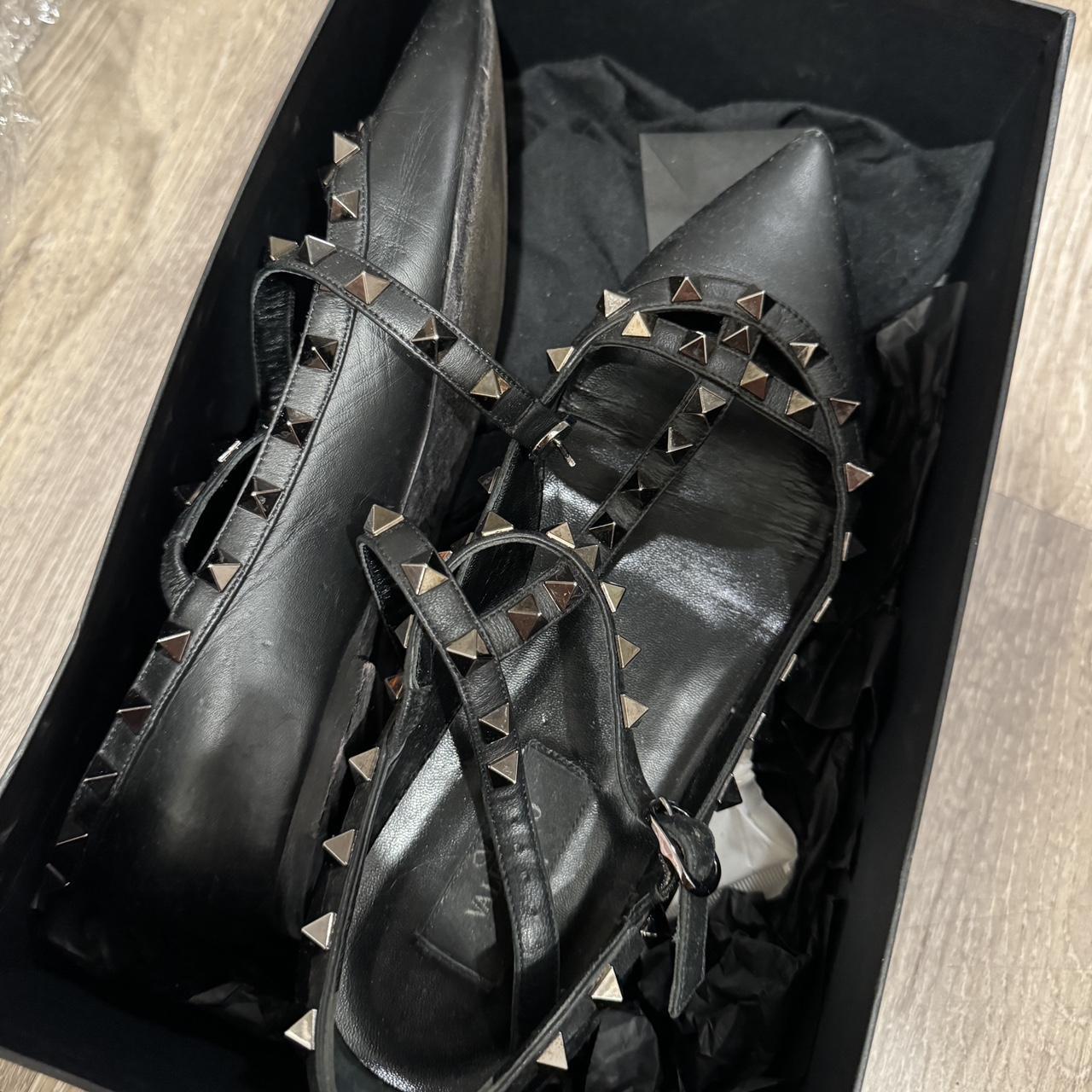 Valentino noir rockstud flats sale