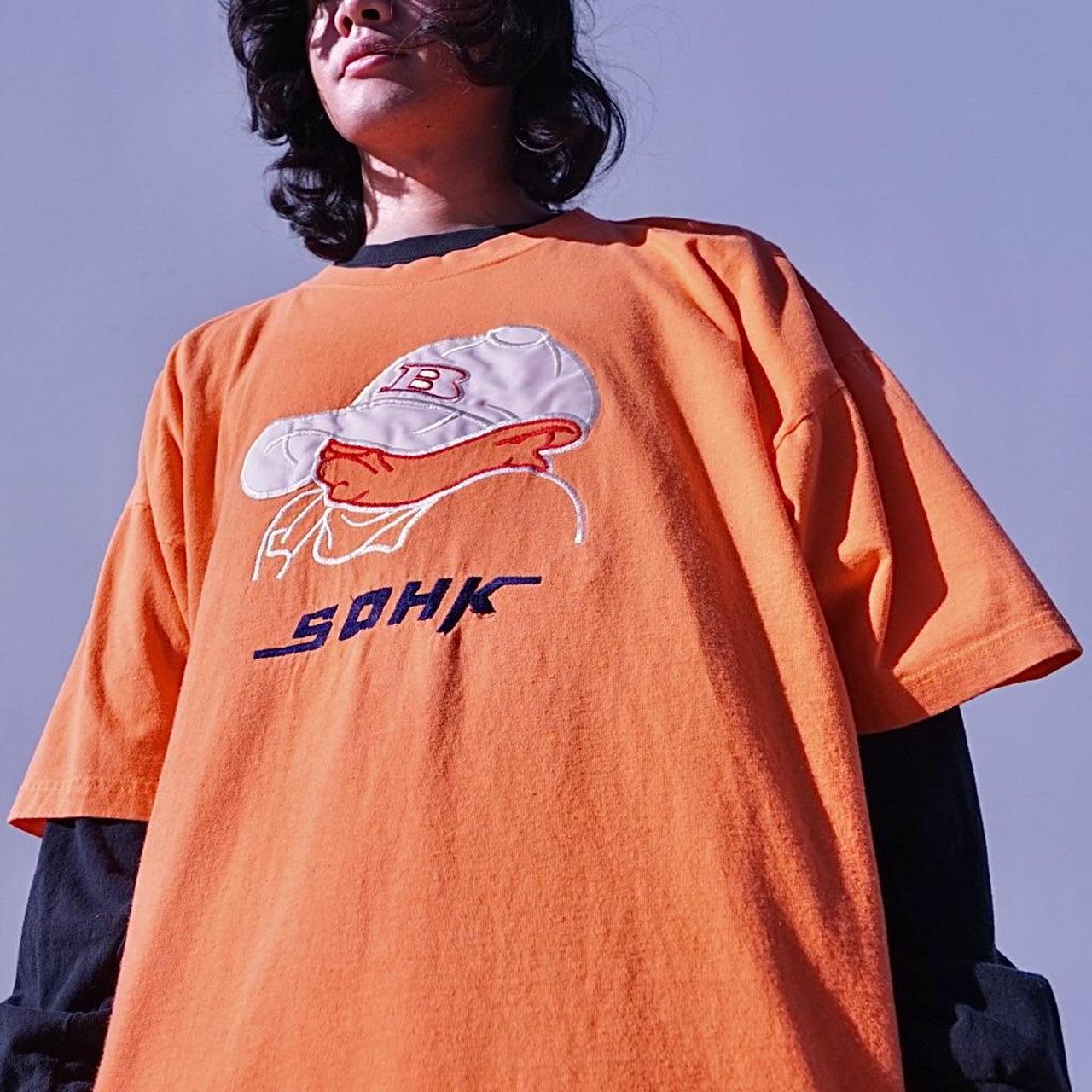 90's SOHK: School of Hard Knocks 'Bolo' Logo Tee •... - Depop