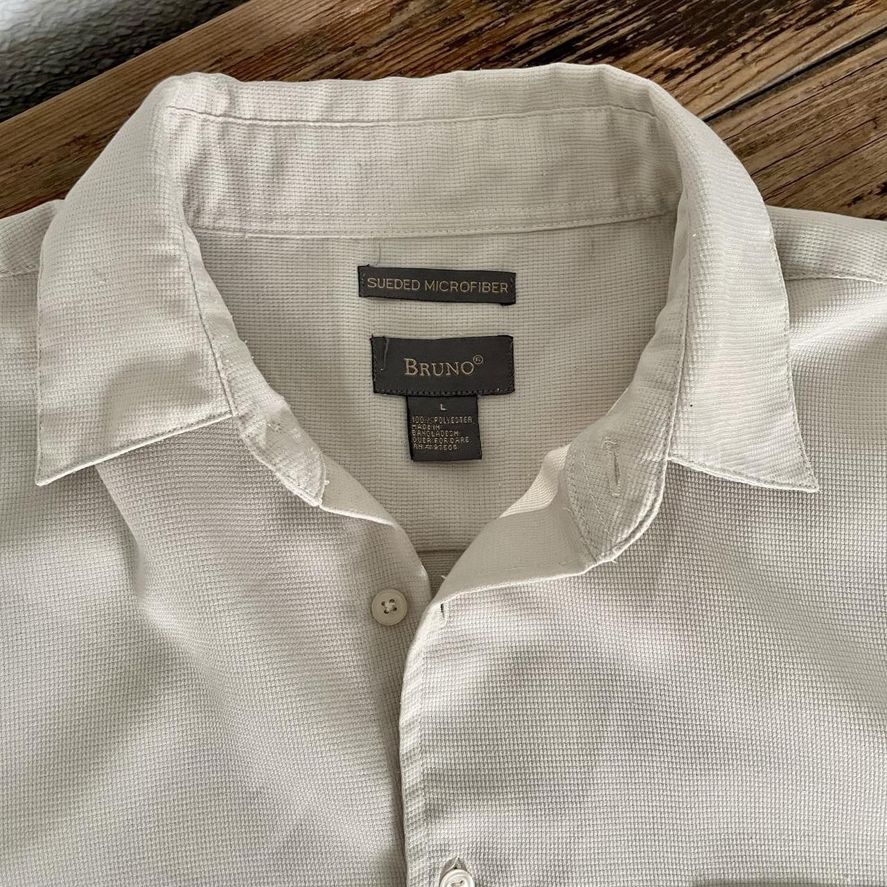 Men’s Cream Button Down Shirt Size L Dress shirt,... - Depop