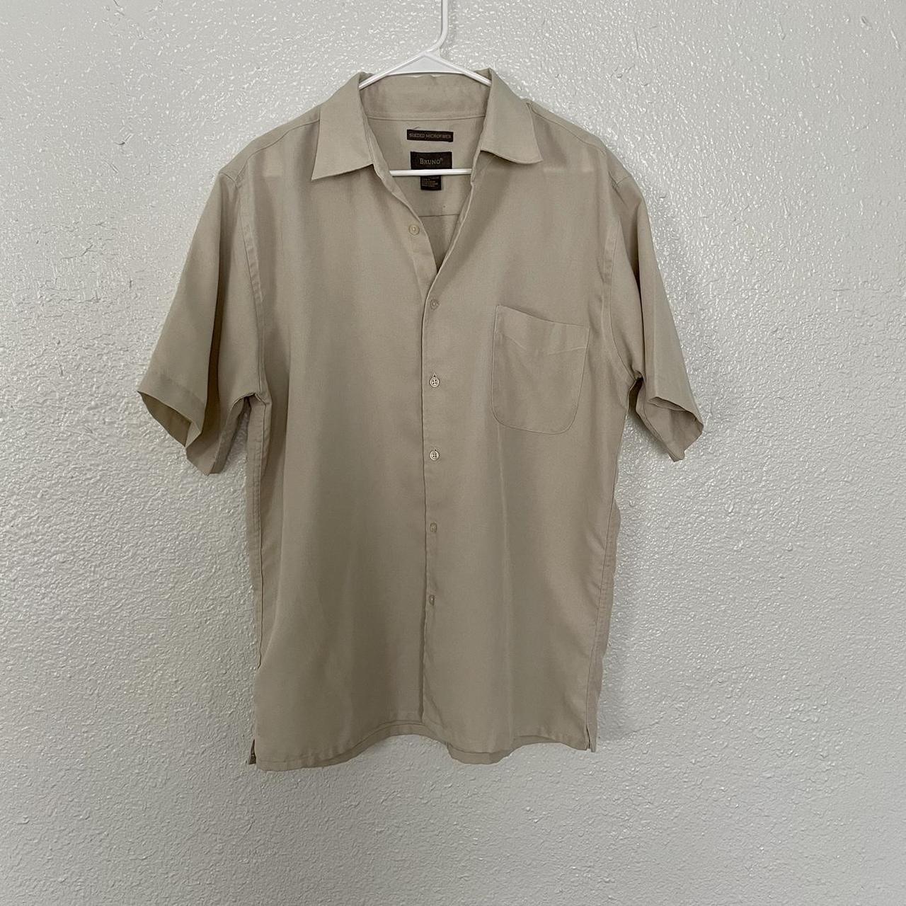 Men’s Cream Button Down Shirt Size L Dress shirt,... - Depop