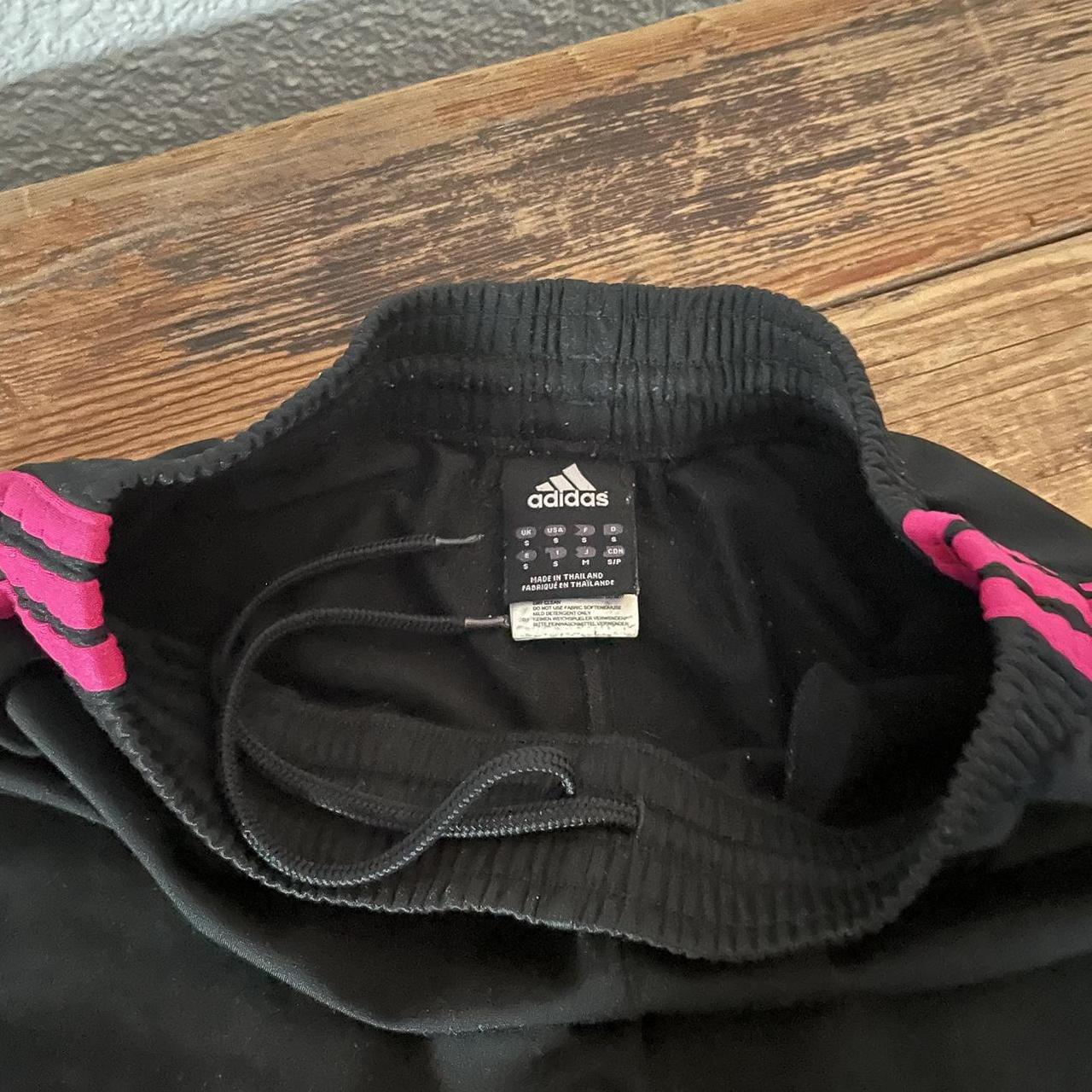 Pink & Black Adidas Straight Leg Sweatpants Great... - Depop