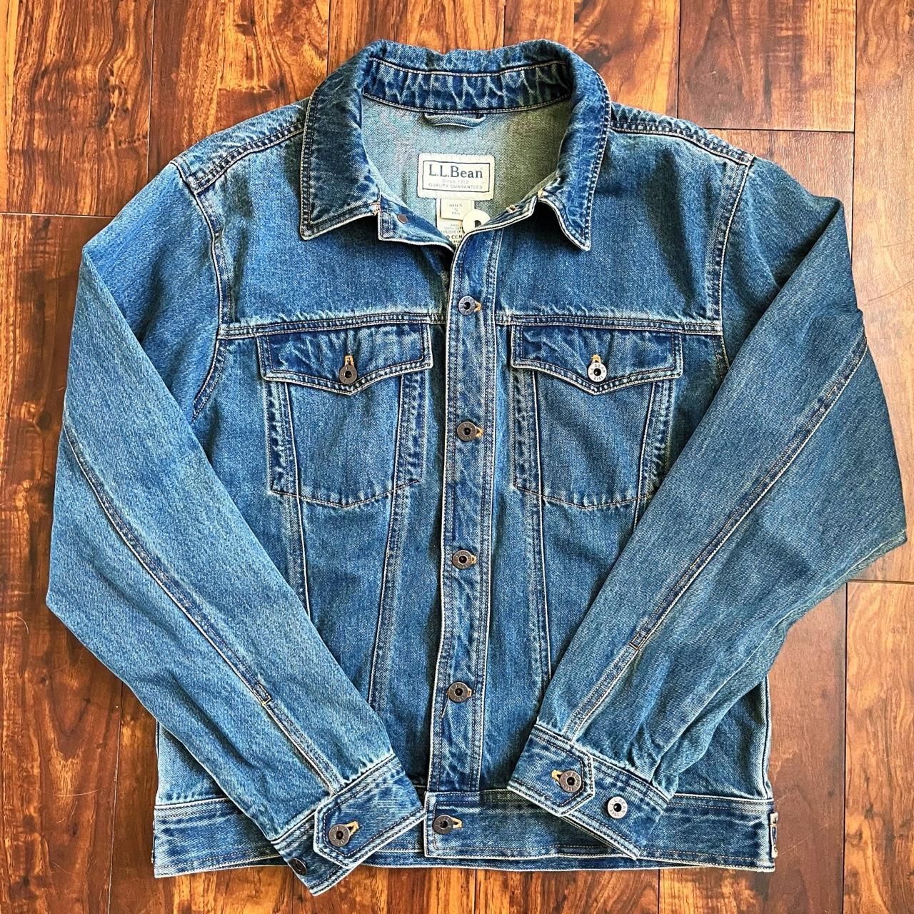 L.L.Bean Men's Blue and Navy Jacket