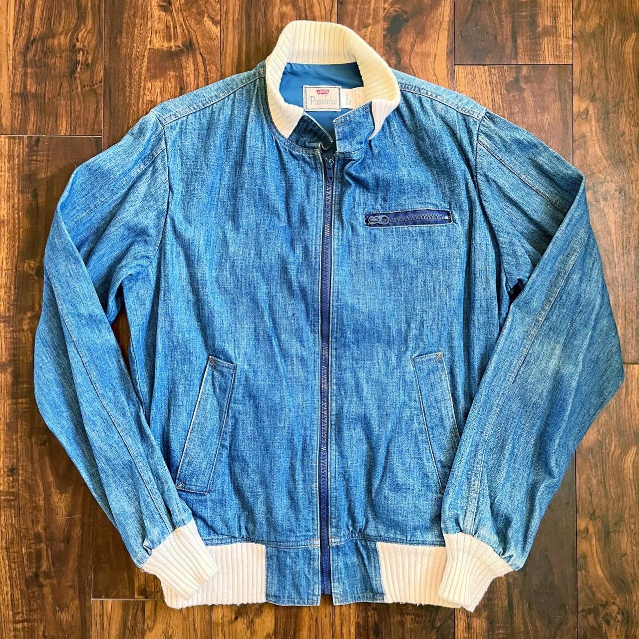 Vintage Levi's Panatela Denim Bomber Zip Up Jacket.... - Depop