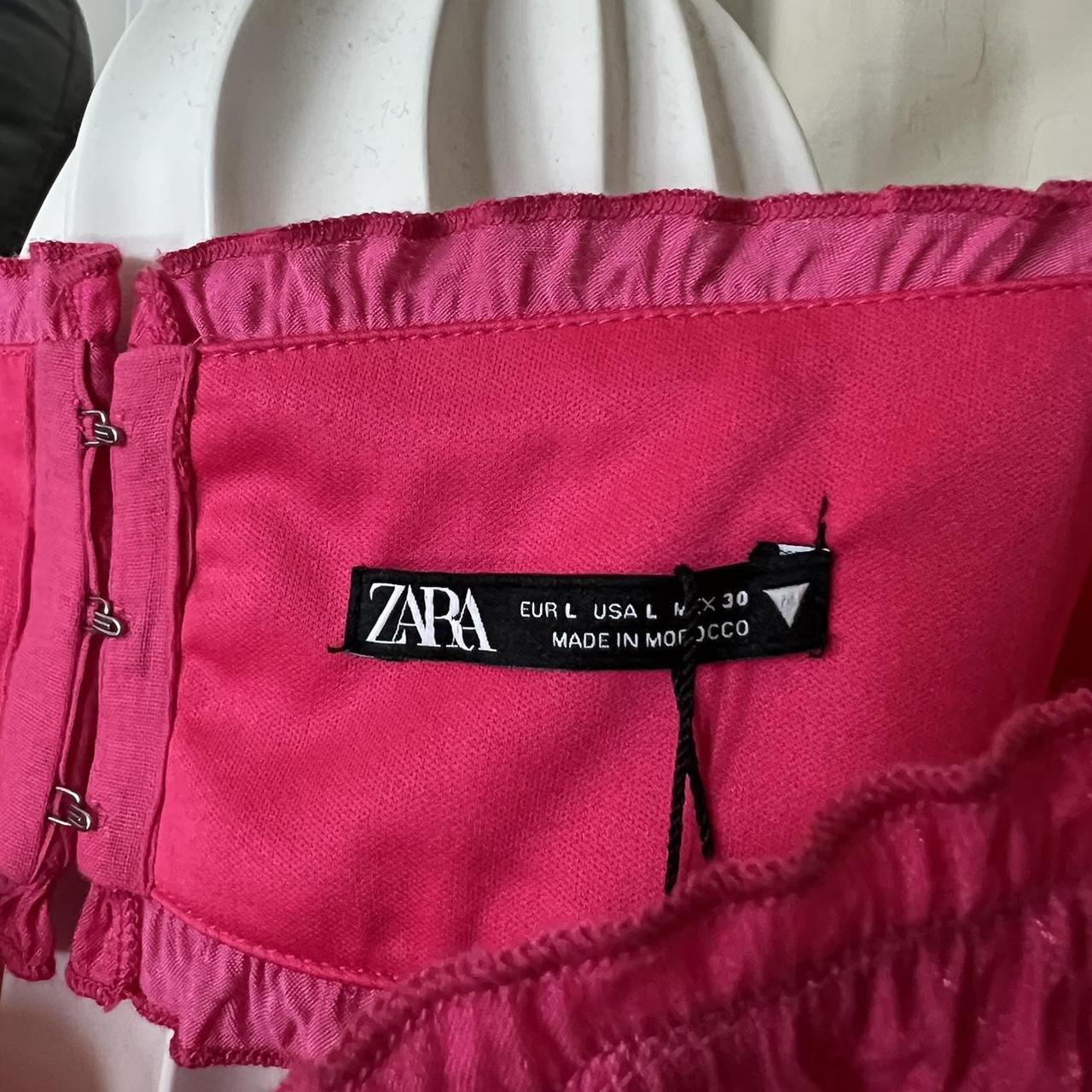 Brand New NWT Zara Hot Pink Crop Bralette Top in