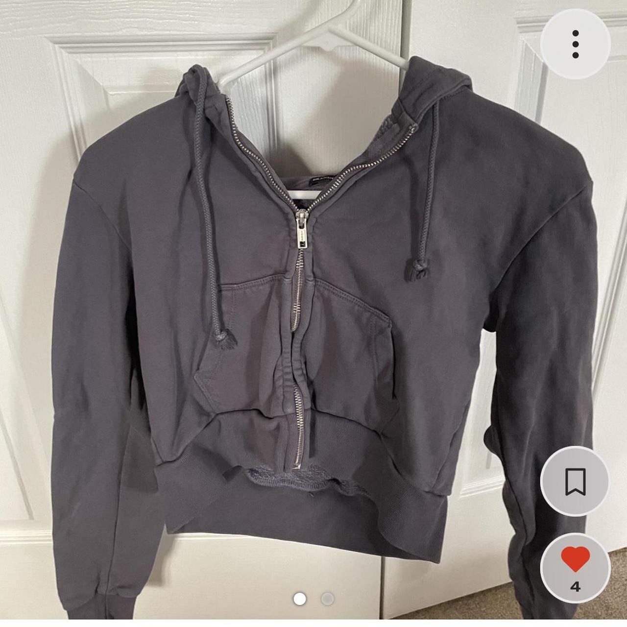 Brandy Melville small cropped hoodie - Depop