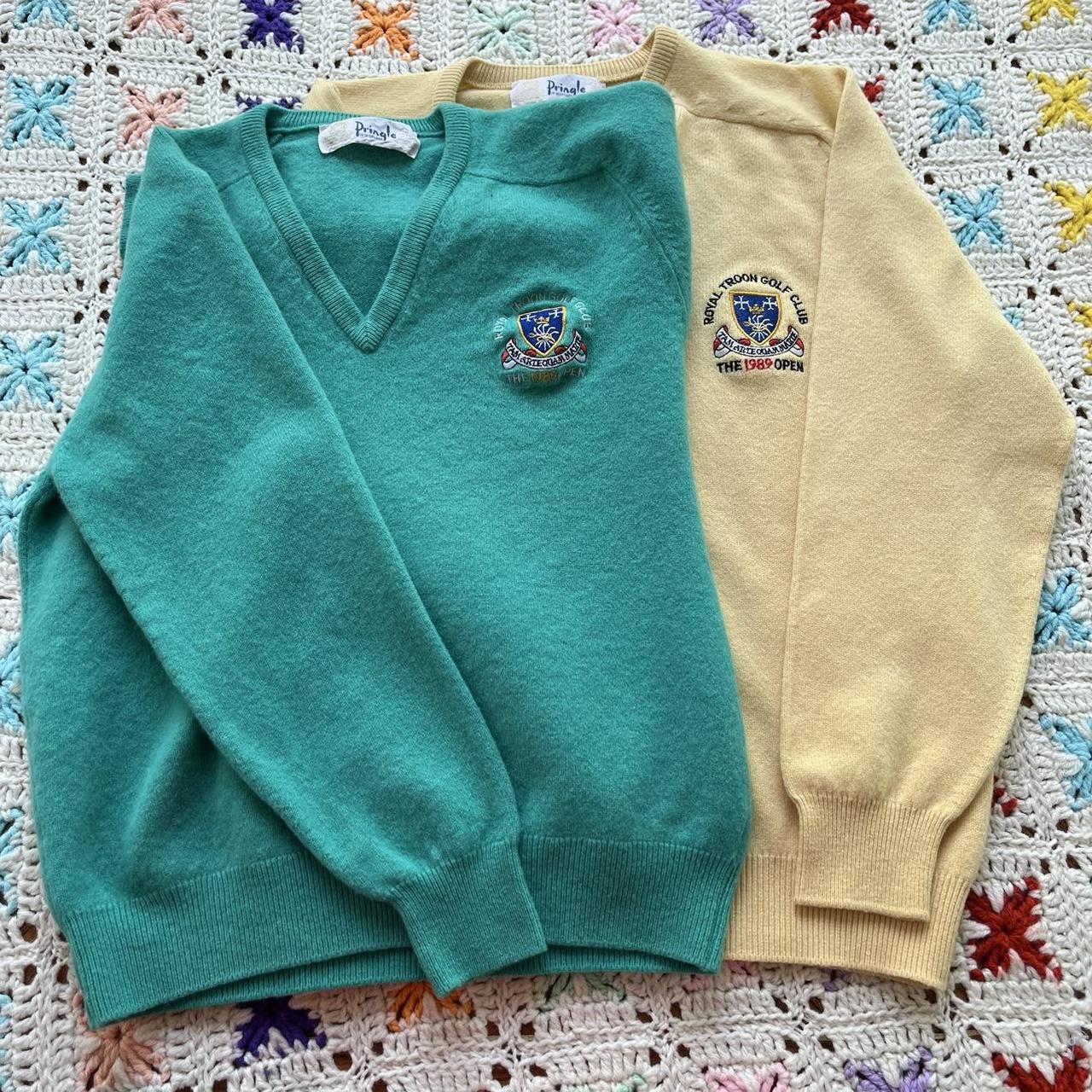 Vintage 80s Royal Troon Golf Club Scotland Pringle... Depop