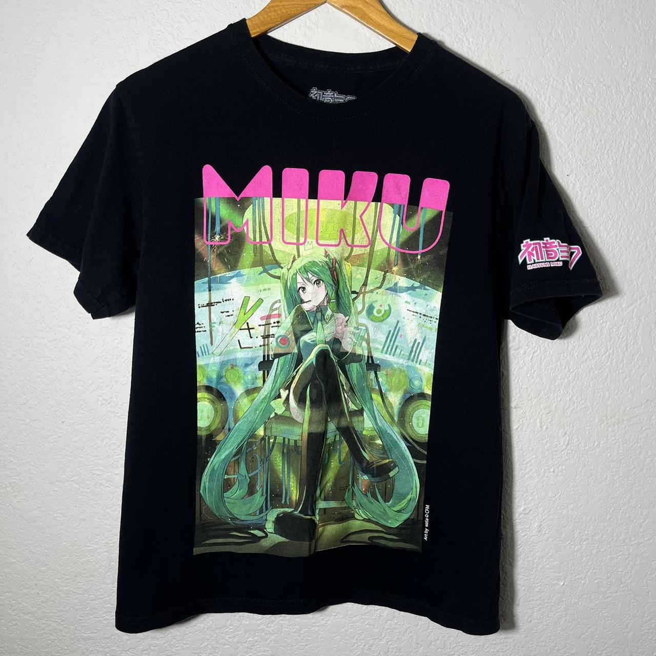 Anime Hatsune Miku Black Graphic T shirt • Men’s •... - Depop