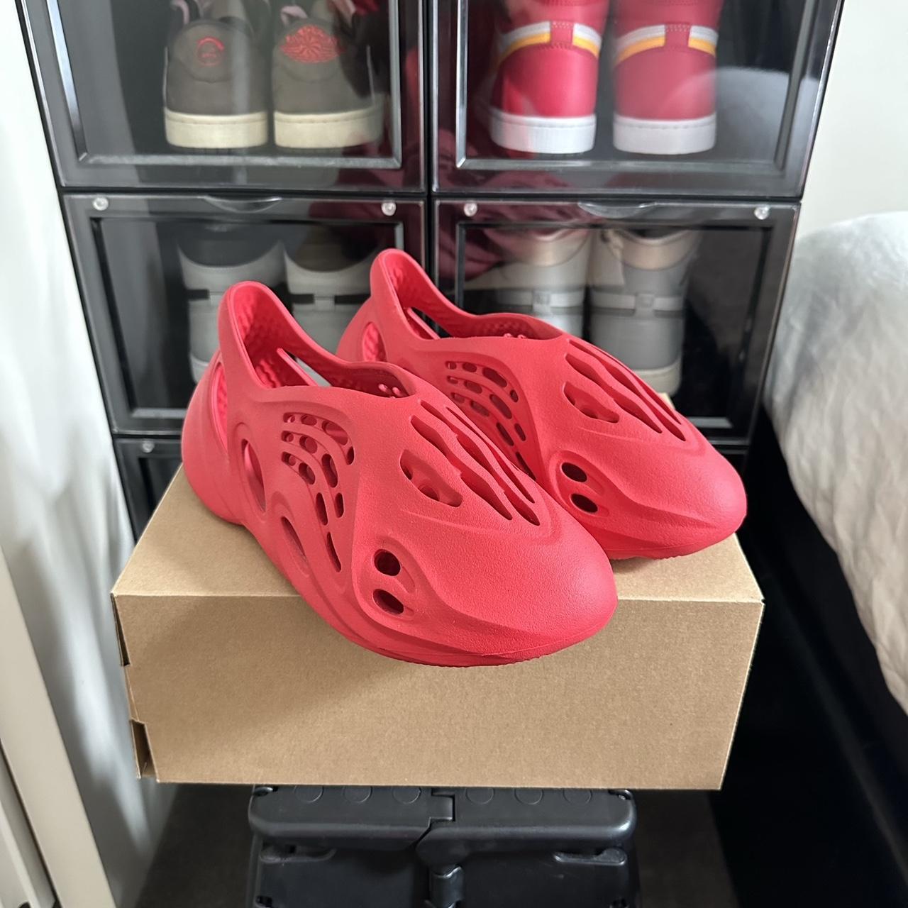 Adidas Yeezy Foam Runners In Vermillion Red Size Depop 8781