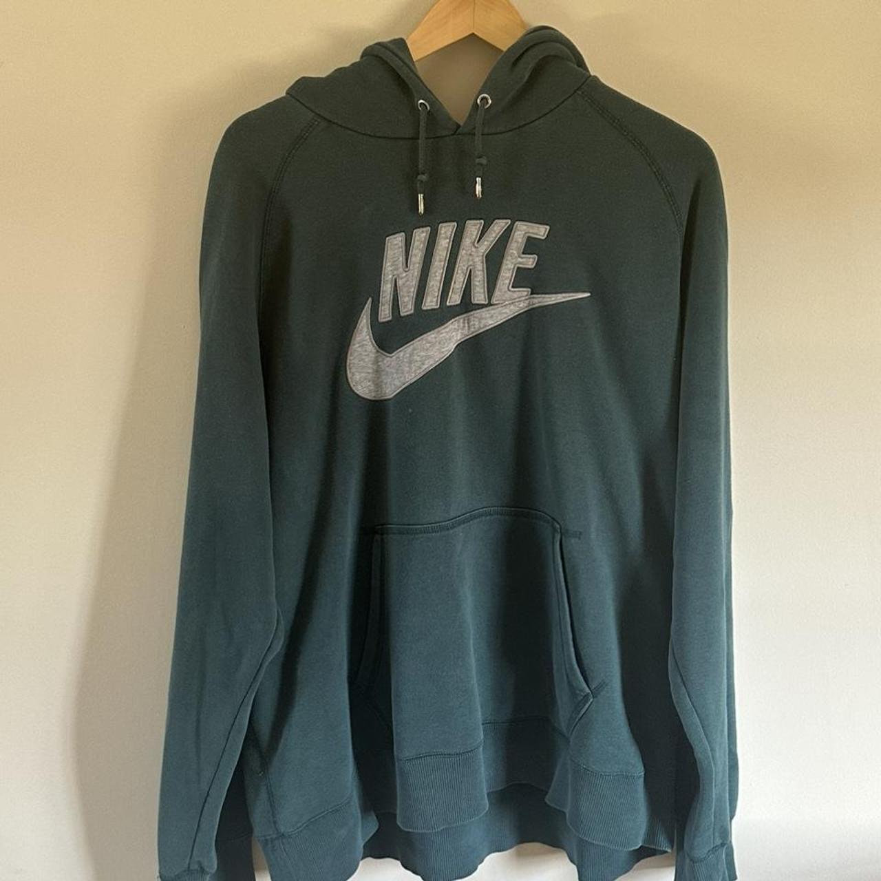 Rare Vintage Nike Spell Out Hoodie Great... - Depop