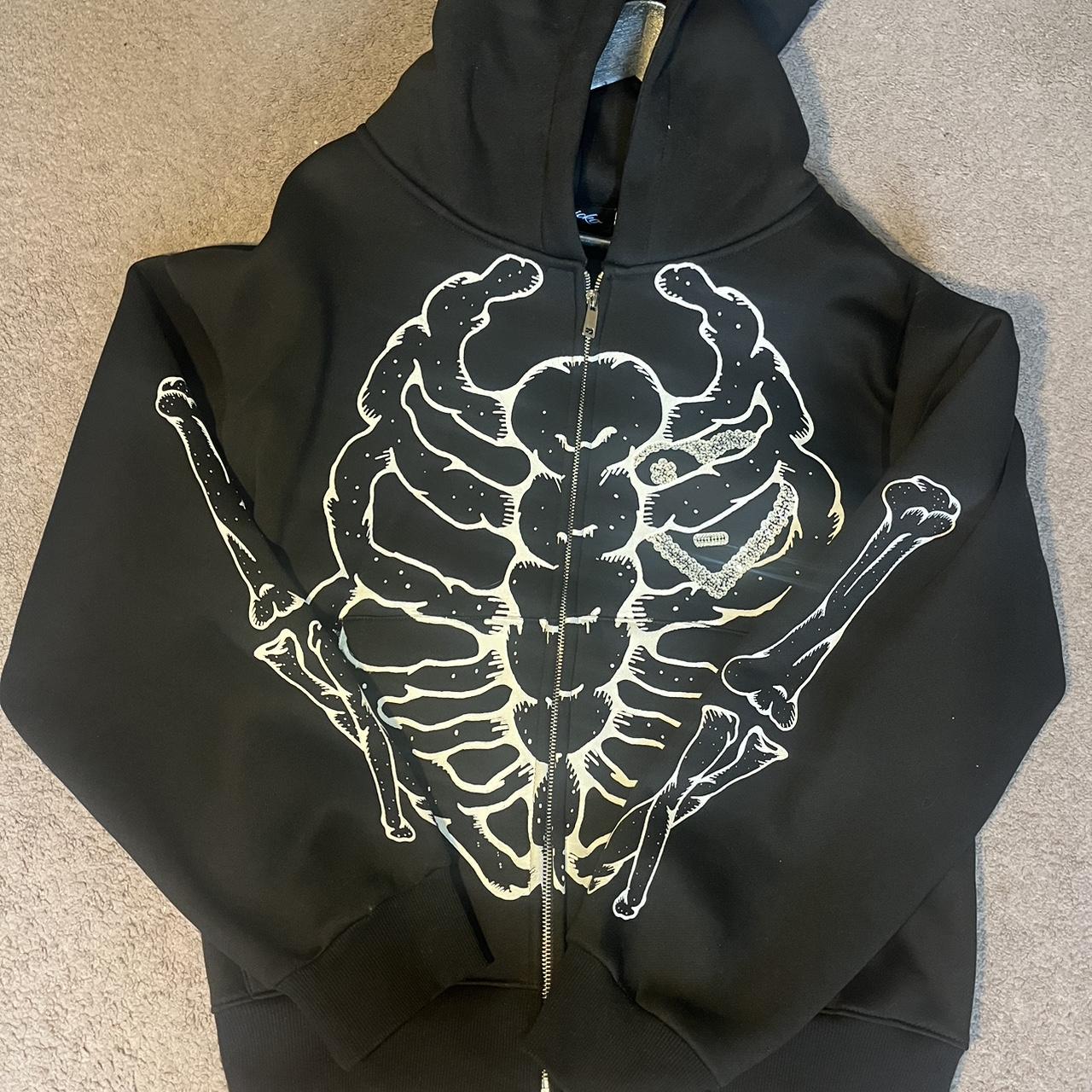 Mens skeleton Carsicko hoodie Size medium Worn max... - Depop