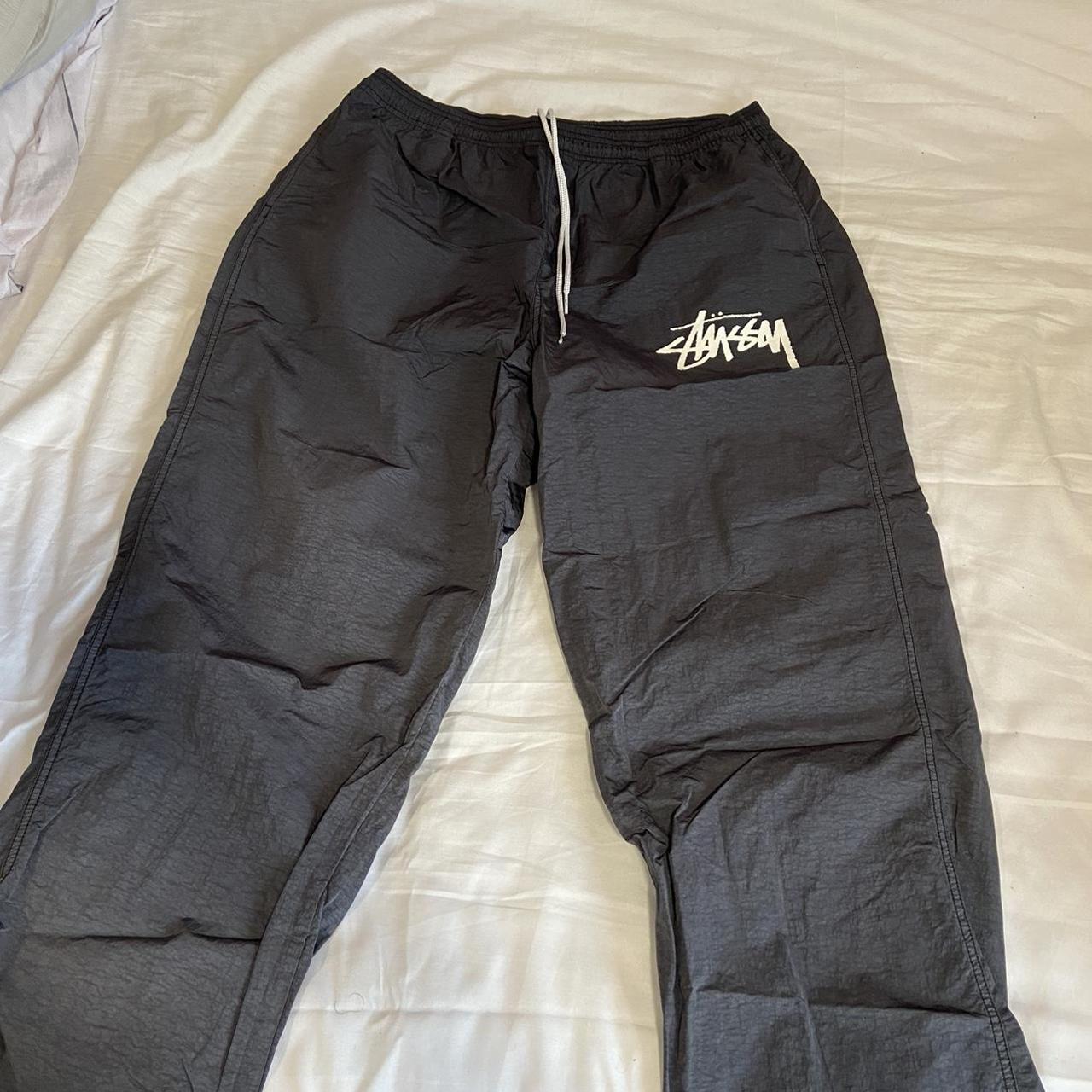 Stussy X Nike trouser Trackie material Size XL 8/10... - Depop