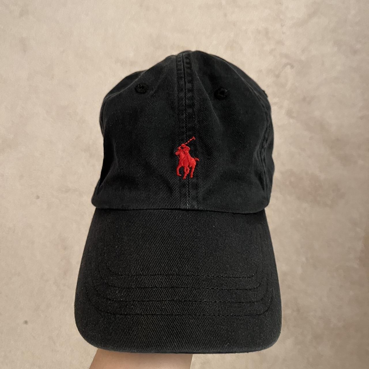 Black polo hat Women’s sizing Always regularly washed - Depop