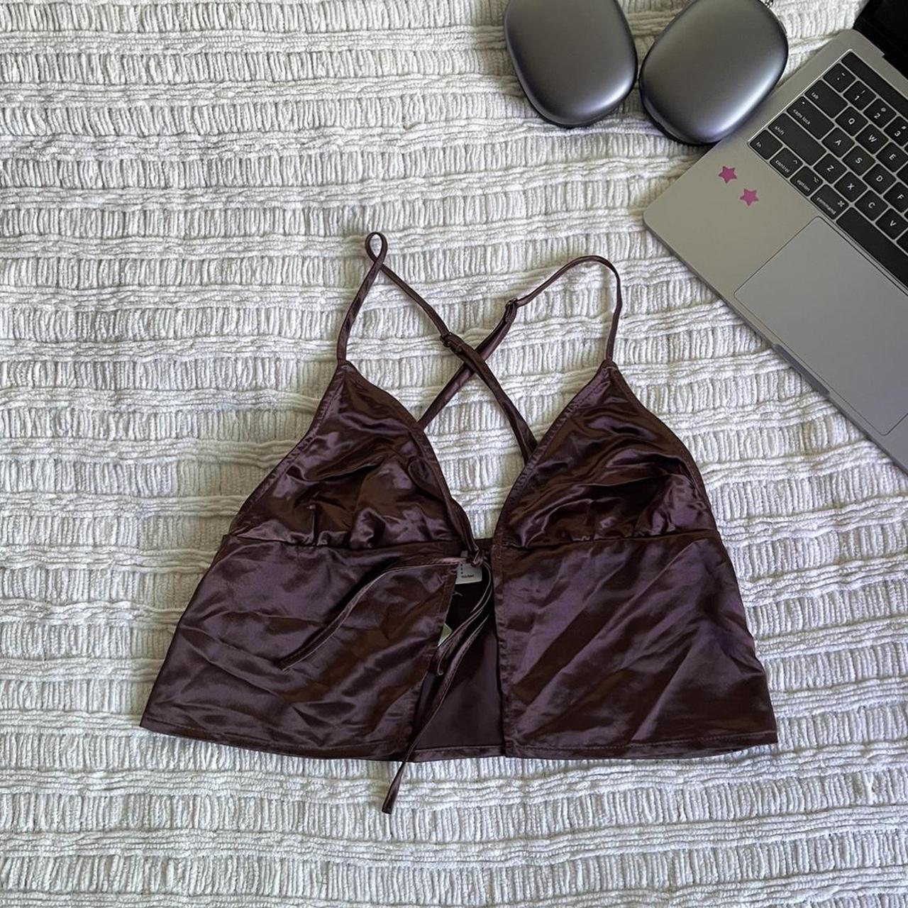 H&M Women's Brown Croptop Depop